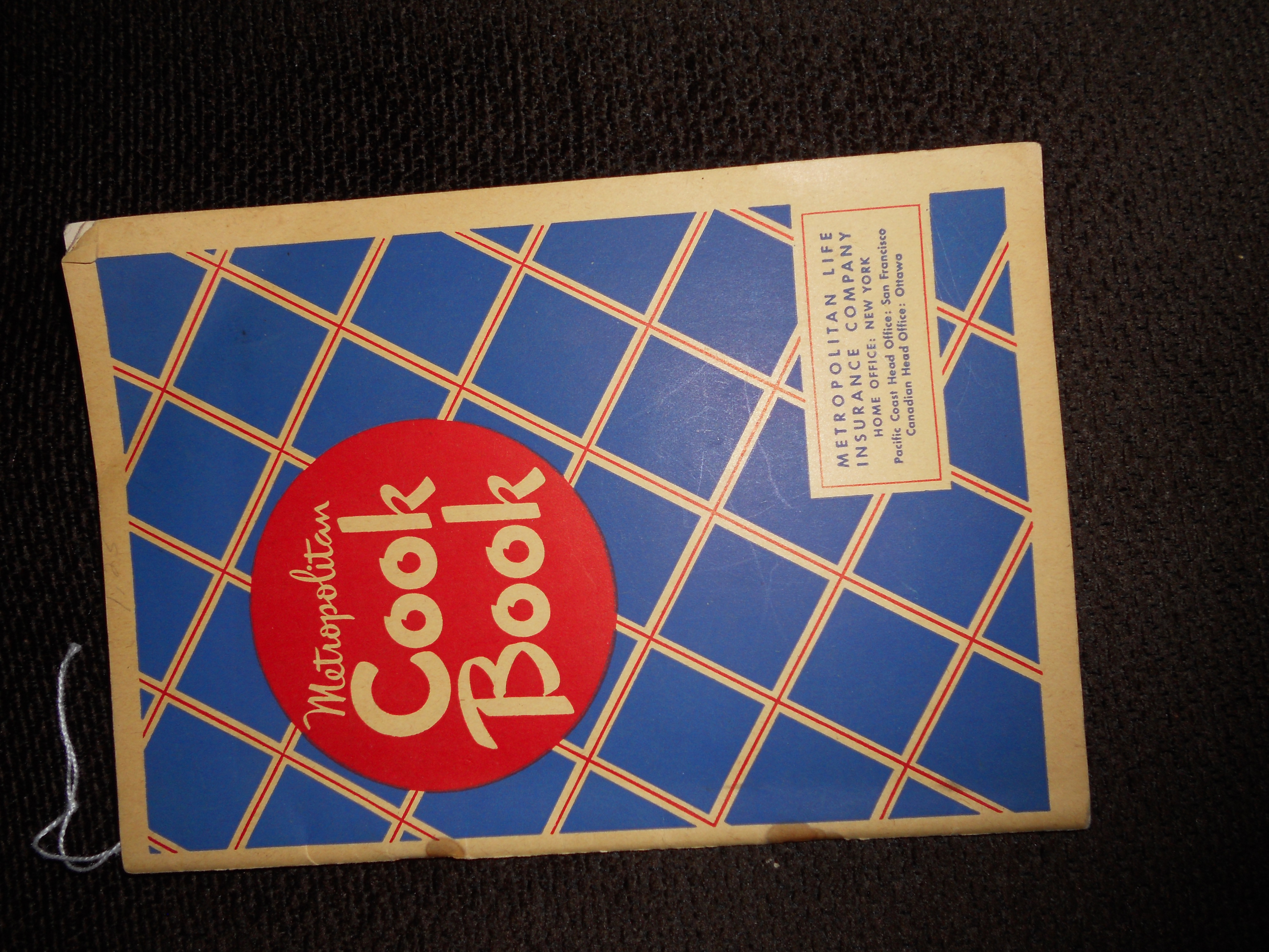 Metropolitan Life Cookbook Circa 1950s