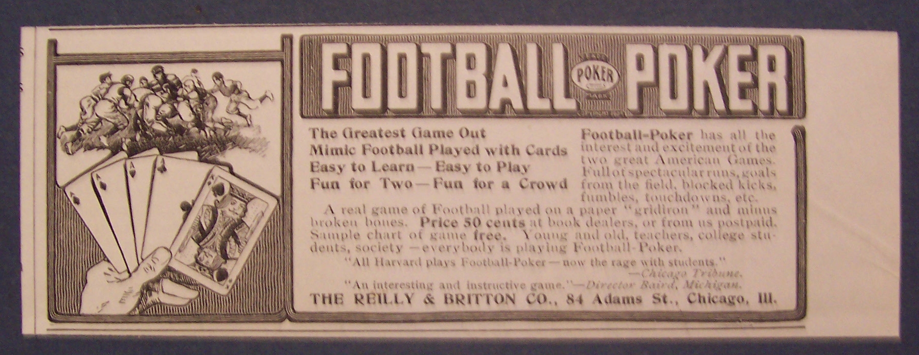 1904  Football  Poker