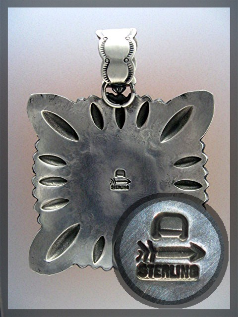 Darryl Becenti RIP Sterling Silver Turquoise Pendant