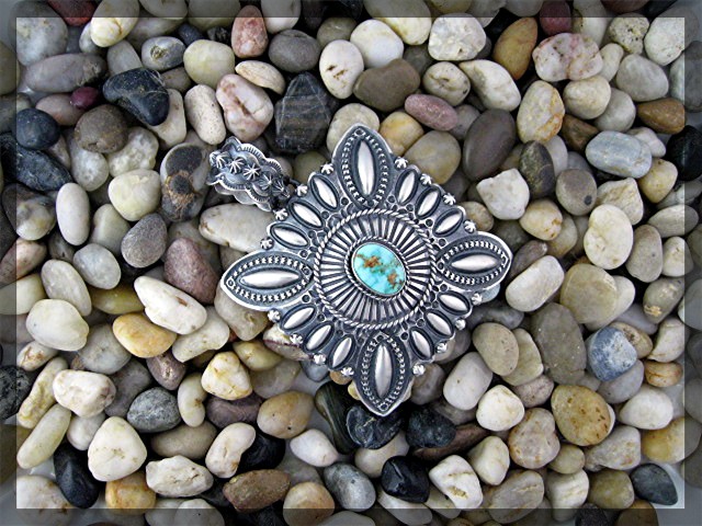 Darryl Becenti RIP Sterling Silver Turquoise Pendant