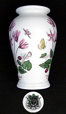 Portmeirion Botanic Garden Vase.  Ivy leaved cyclamen