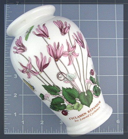 Portmeirion Botanic Garden Vase.  Ivy leaved cyclamen