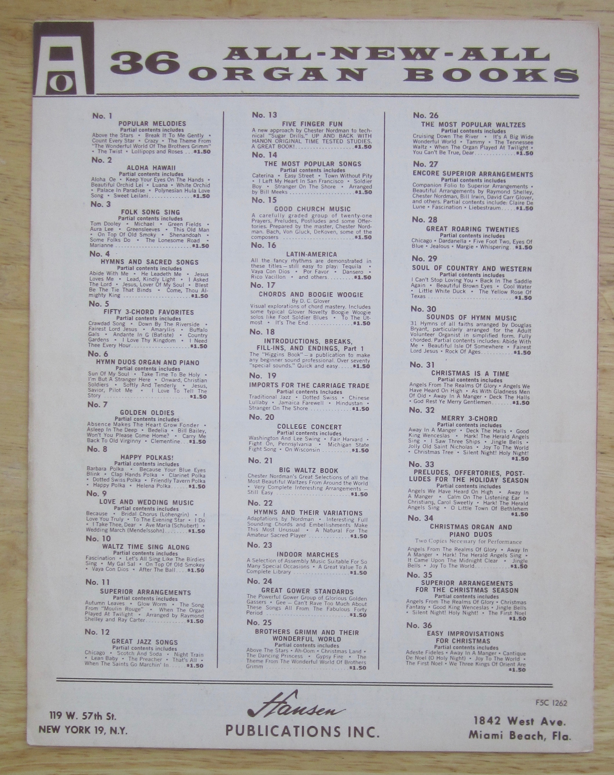 1961 Never On Sunday Sheet Music