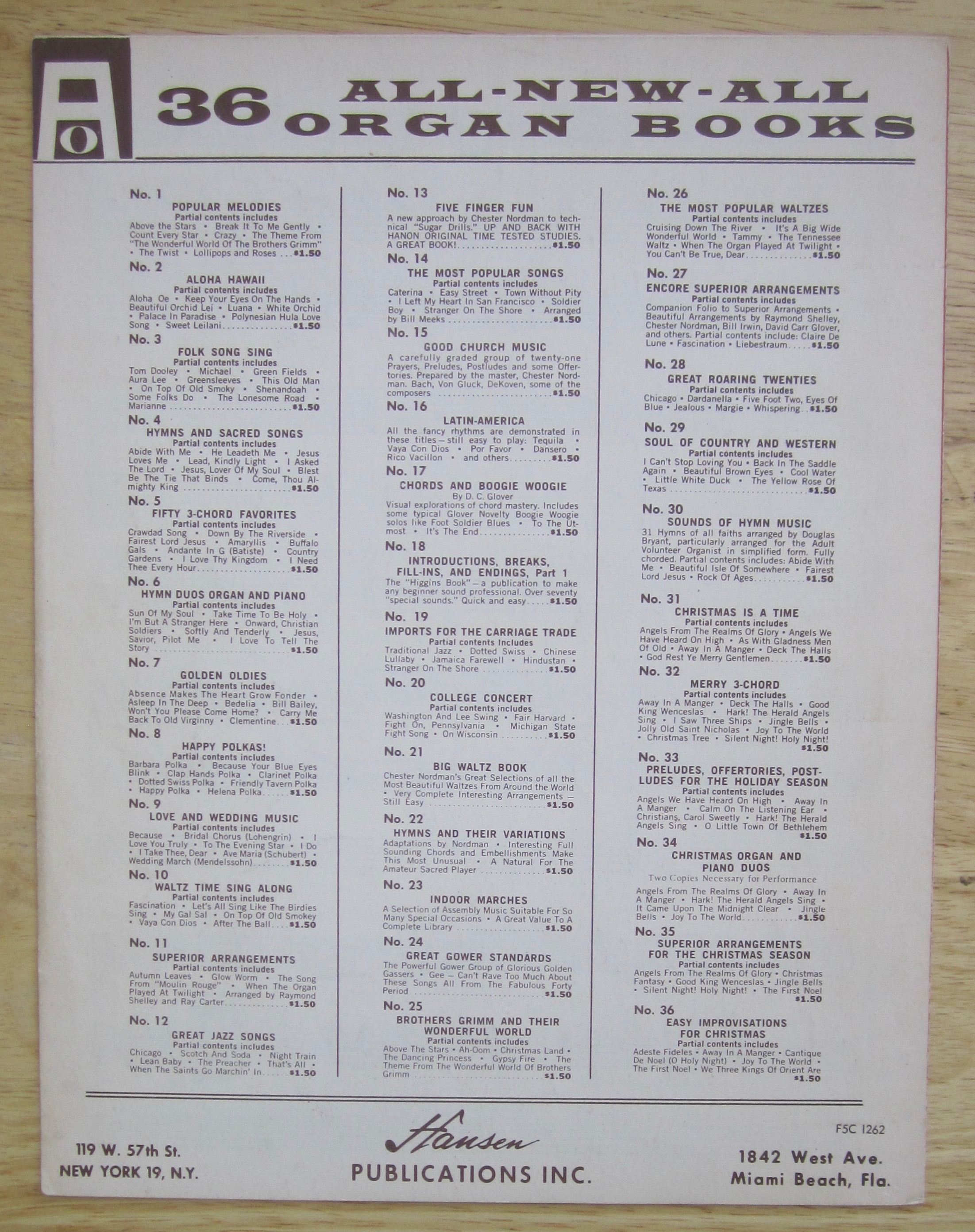 1961 Never On Sunday Sheet Music
