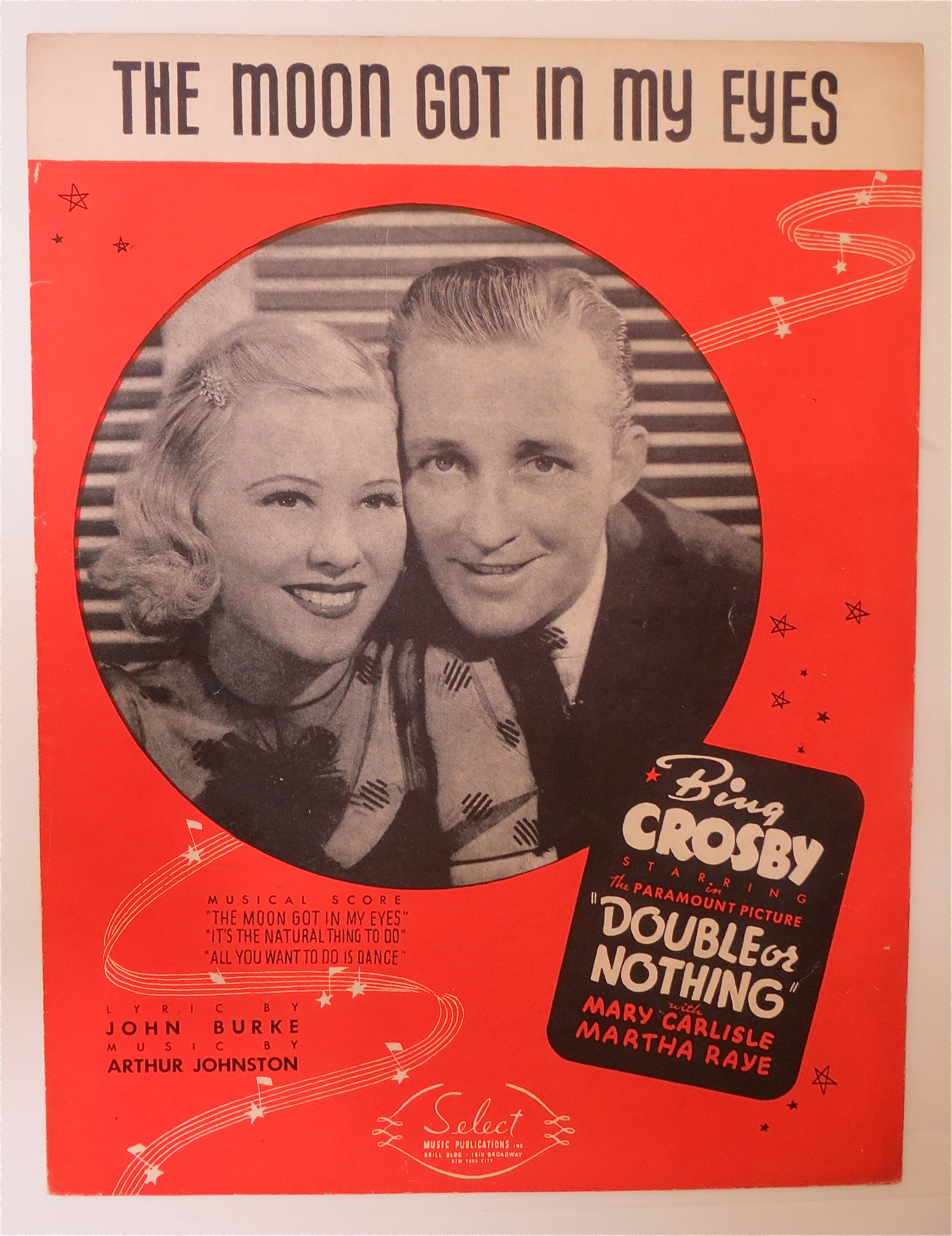 Sheet Music For 1937 The Moon Got In My Eyes