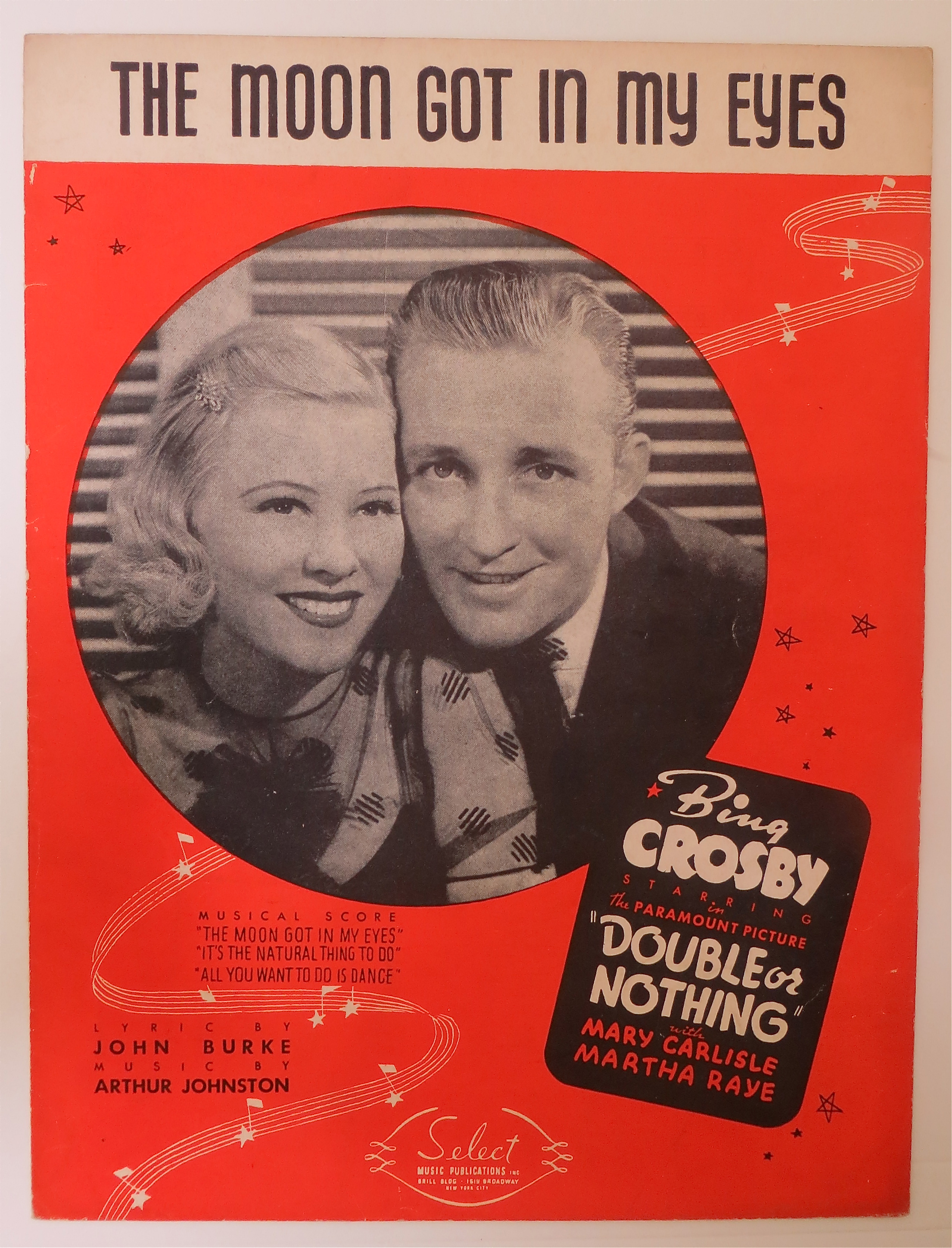 Sheet Music For 1937 The Moon Got In My Eyes