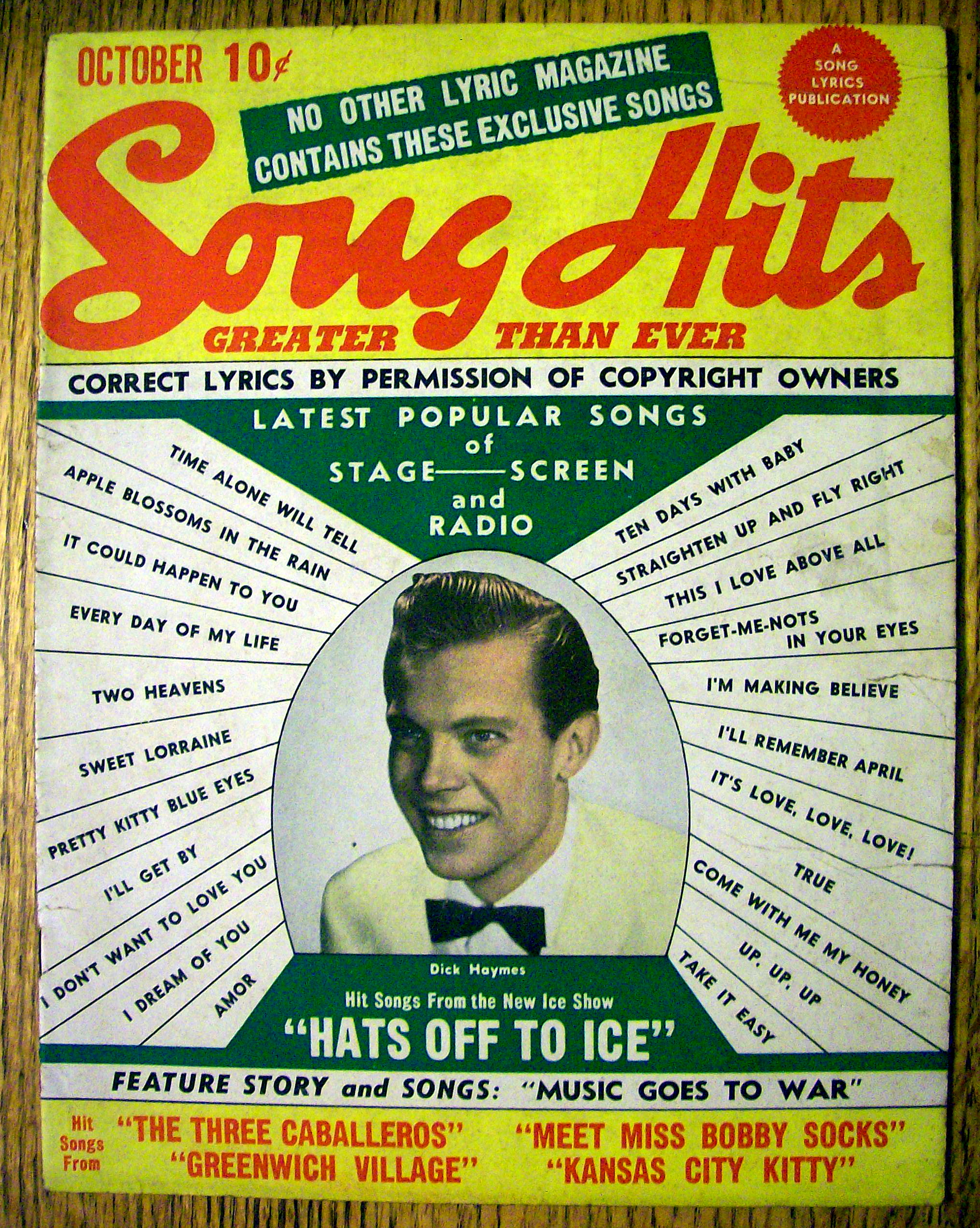 Song Hits Magazine October 1944 Dick Haymes