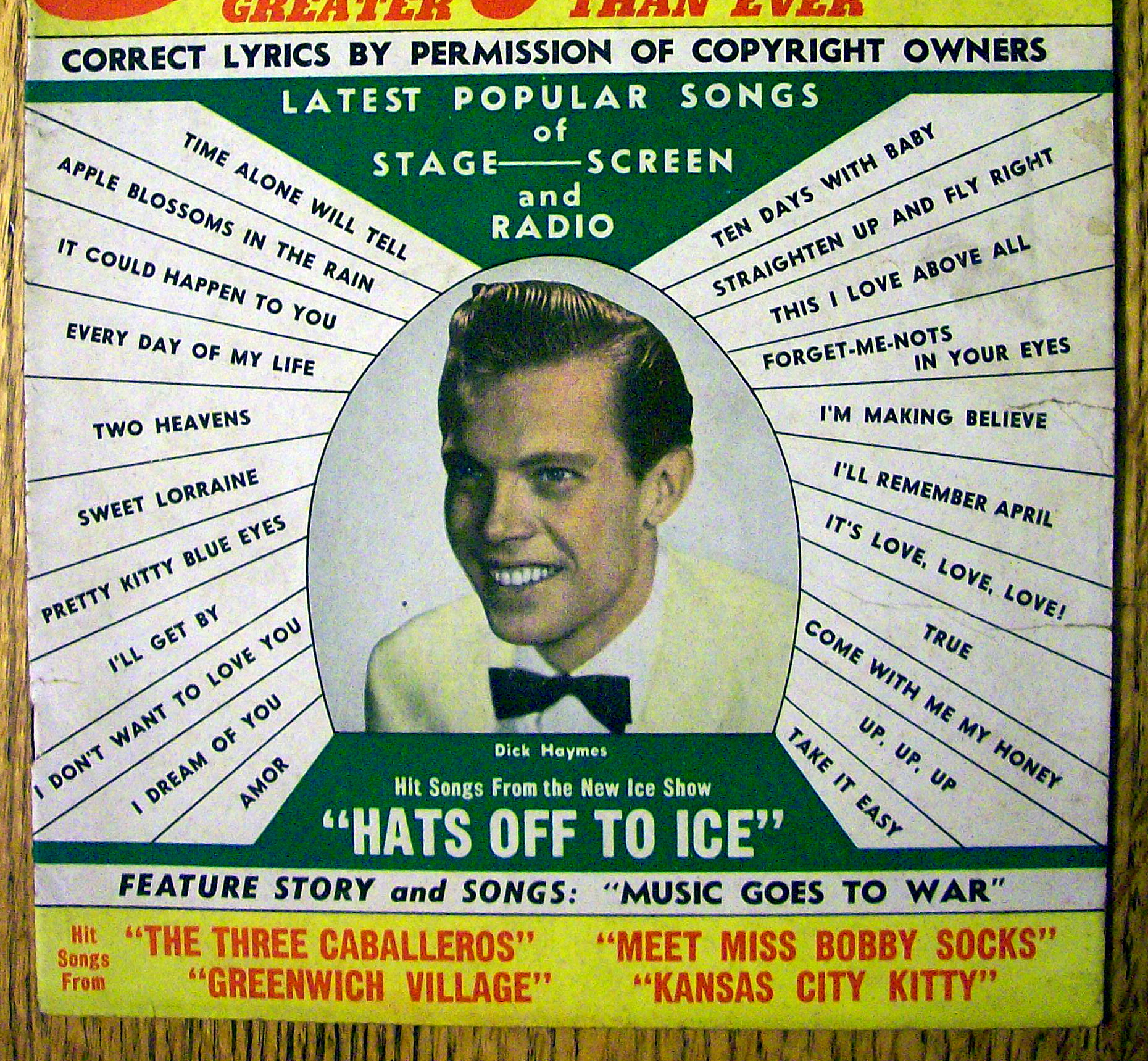 Song Hits Magazine October 1944 Dick Haymes