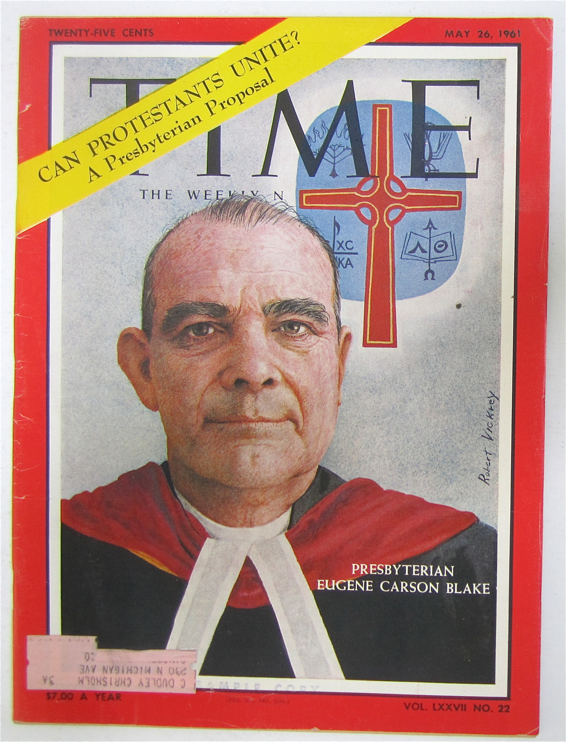 Time Magazine May 26, 1961 Presbyterian Eugene Blake