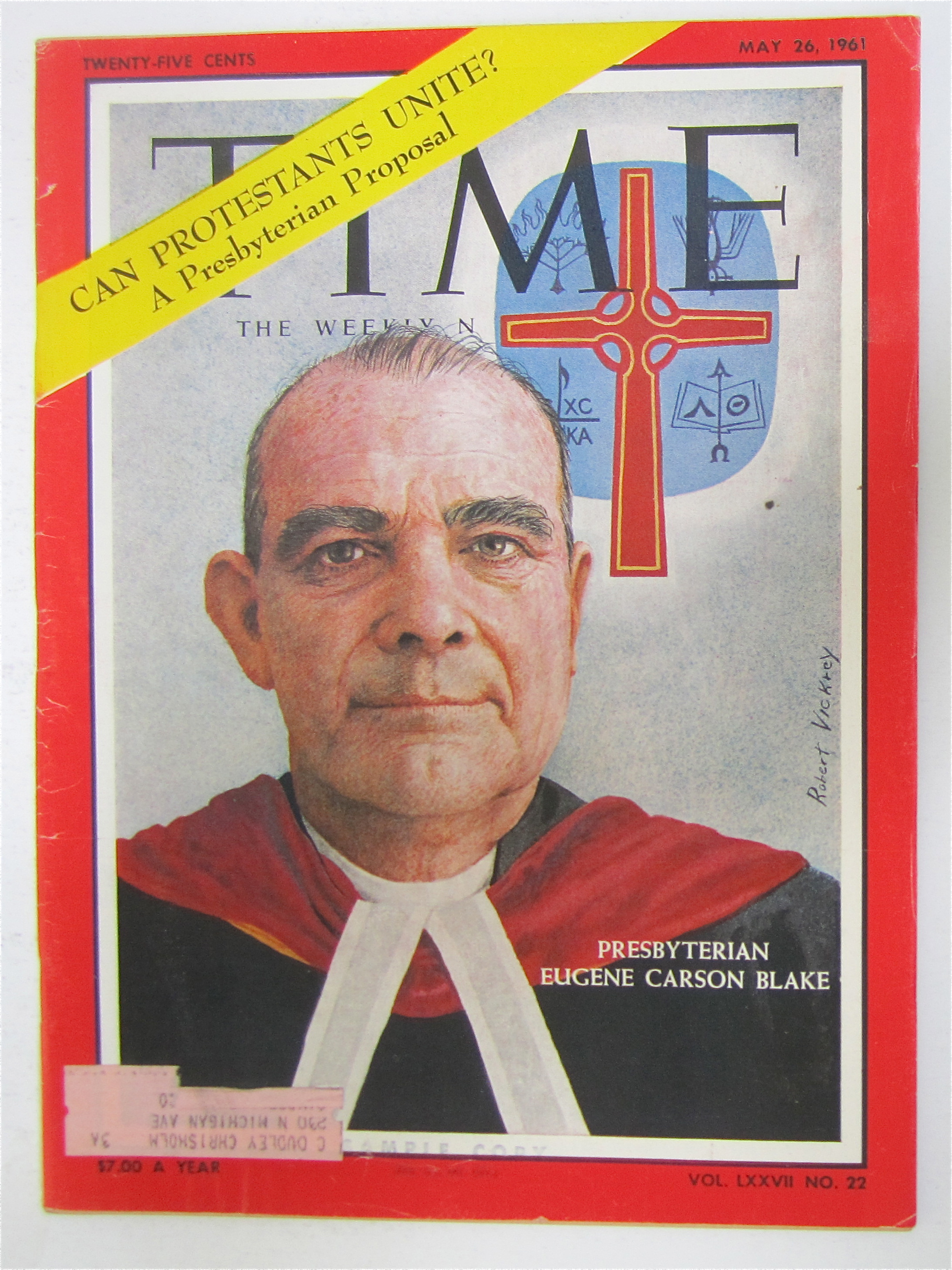 Time Magazine May 26, 1961 Presbyterian Eugene Blake