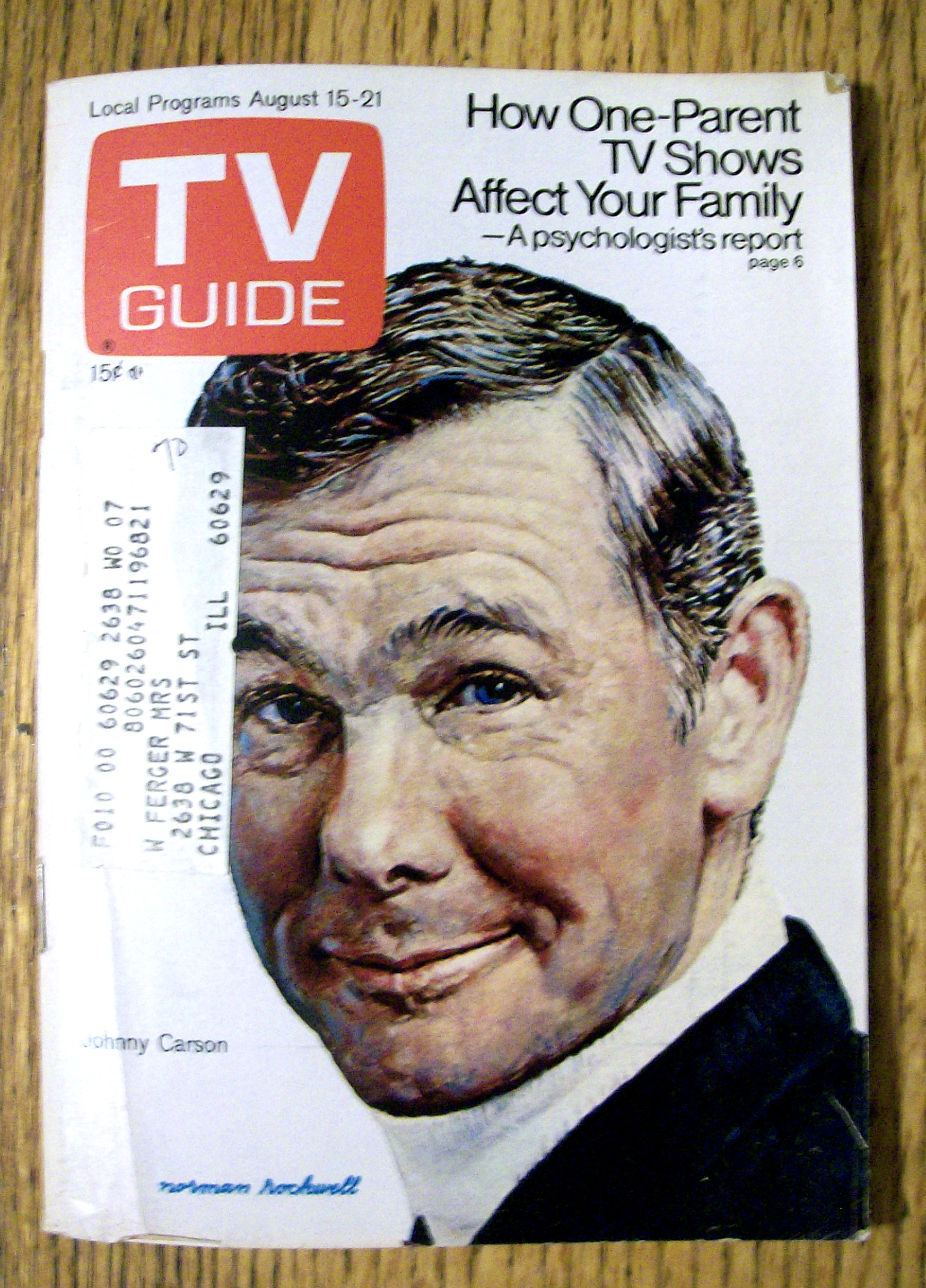 TV Guide - August 15-21, 1970 - Johnny Carson