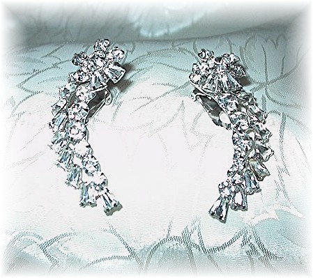 Rhinestone Clip Earrings