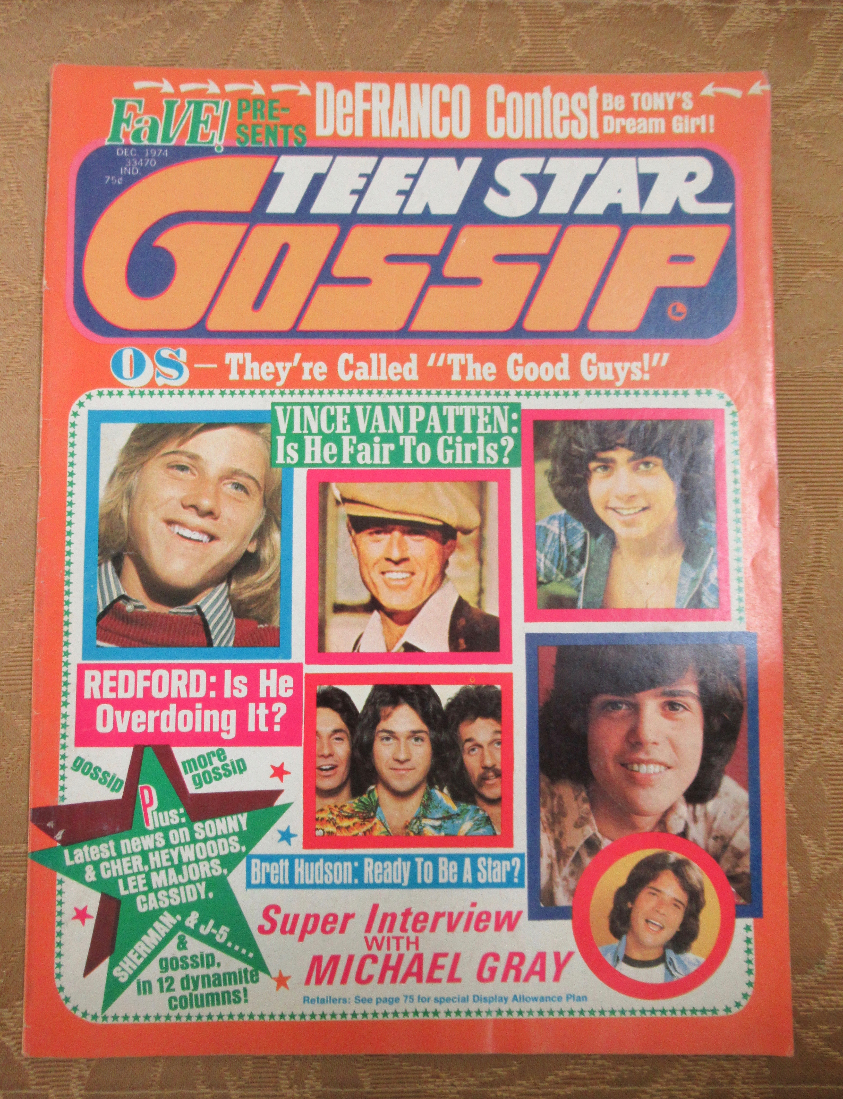 Teen Star Gossip Magazine December 1974 Patten & Osmond