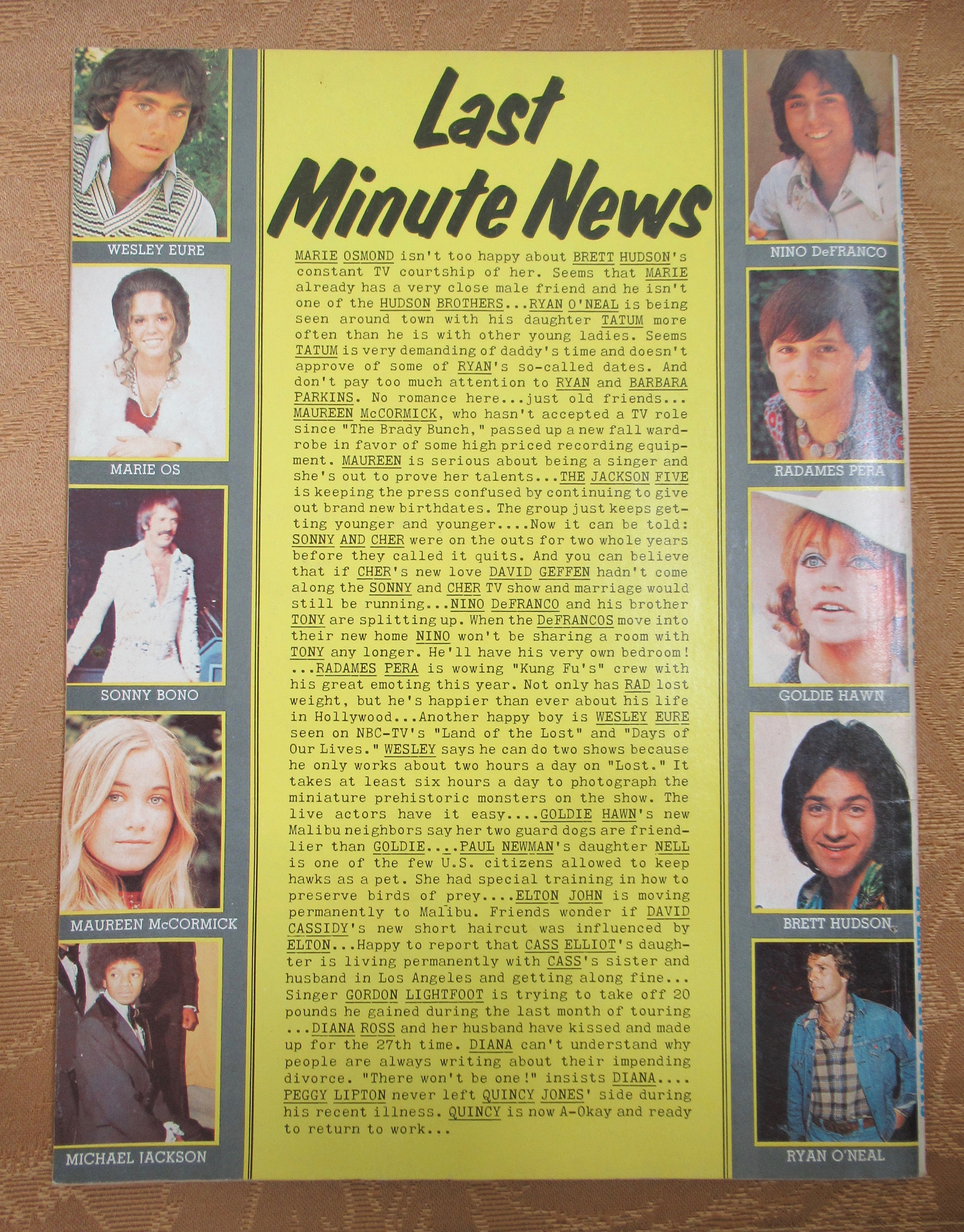 Teen Star Gossip Magazine December 1974 Patten & Osmond