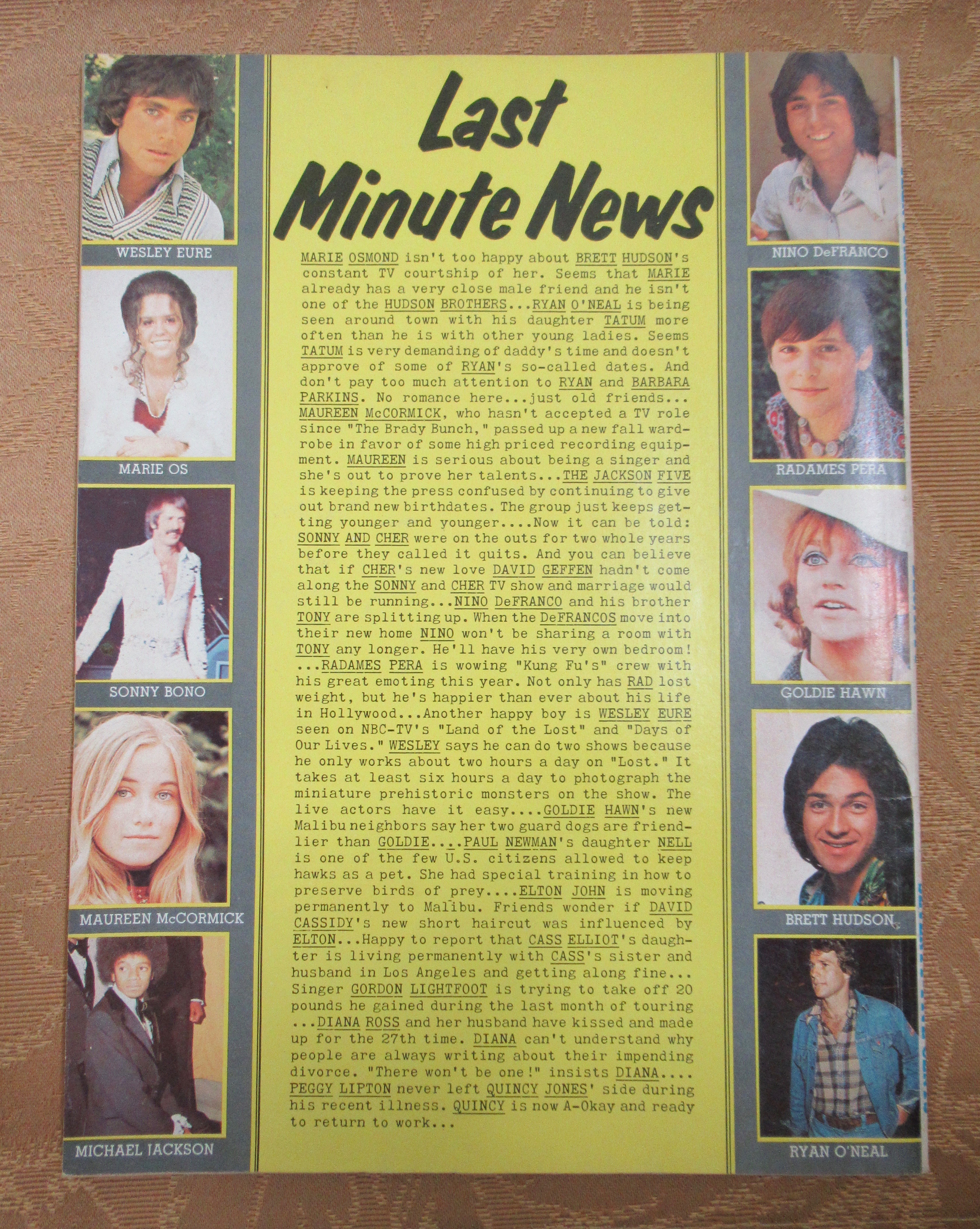 Teen Star Gossip Magazine December 1974 Patten & Osmond
