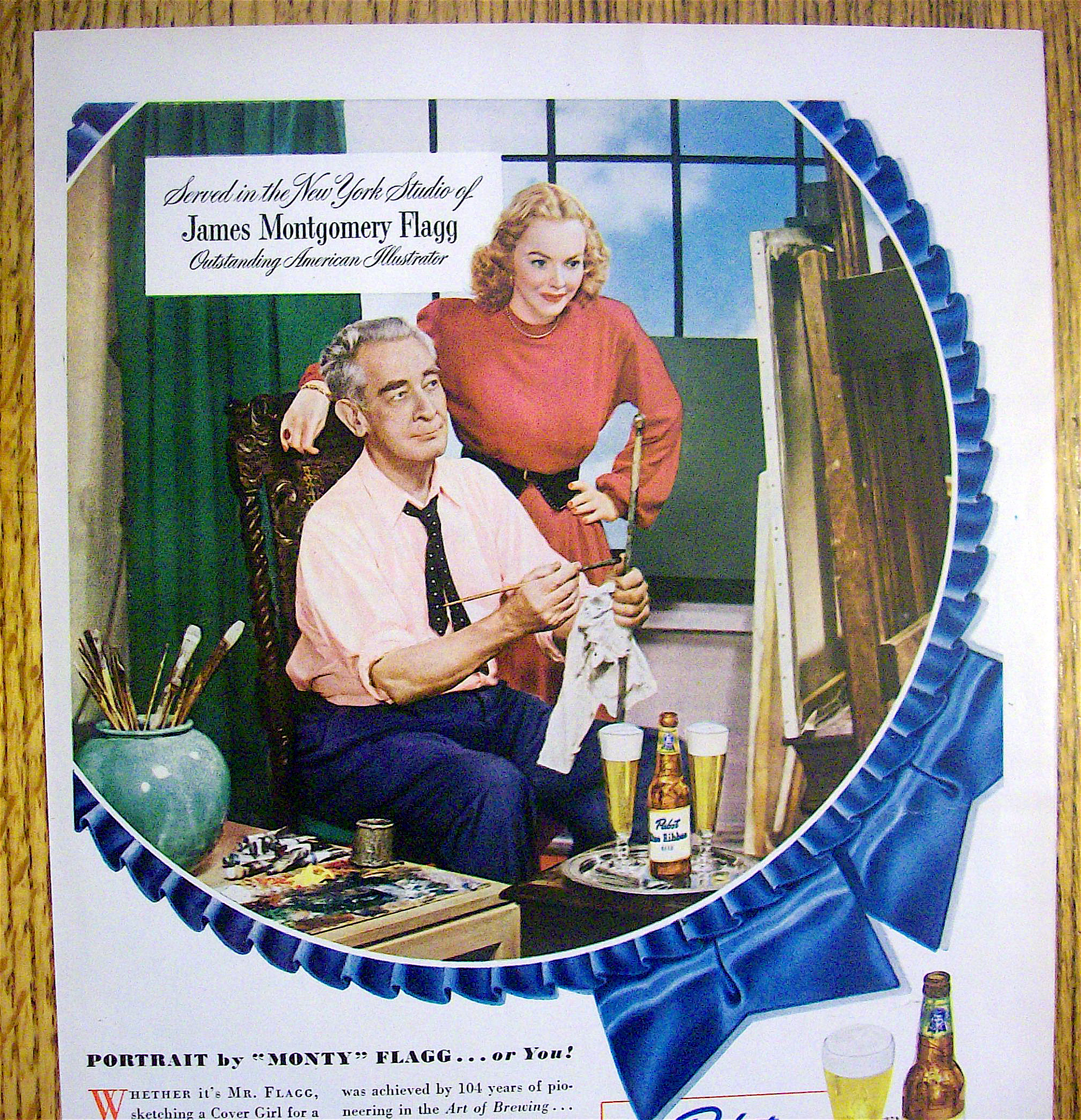 1948 Pabst Blue Ribbon Beer By James Montgomery Flagg
