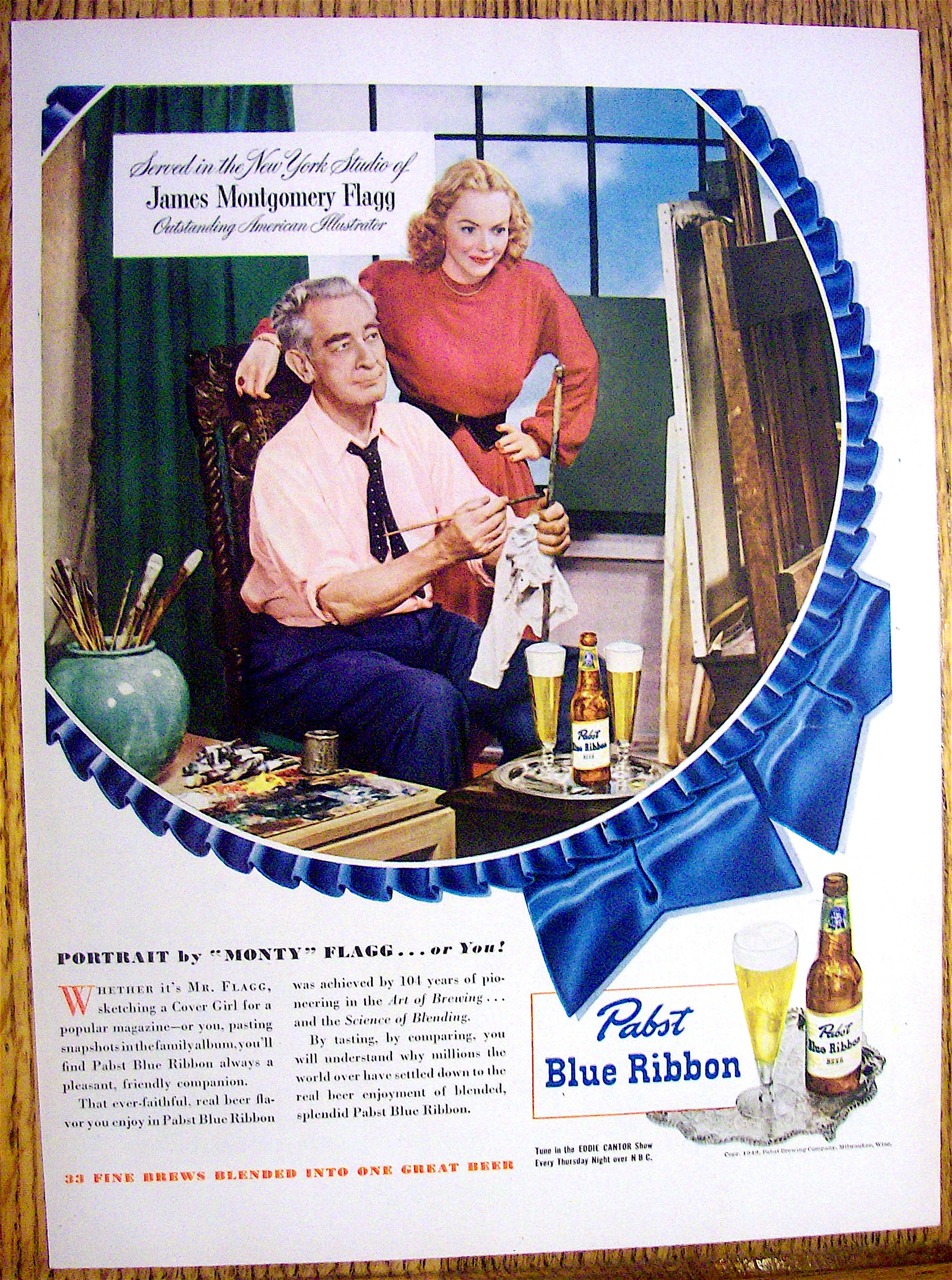 1948 Pabst Blue Ribbon Beer By James Montgomery Flagg