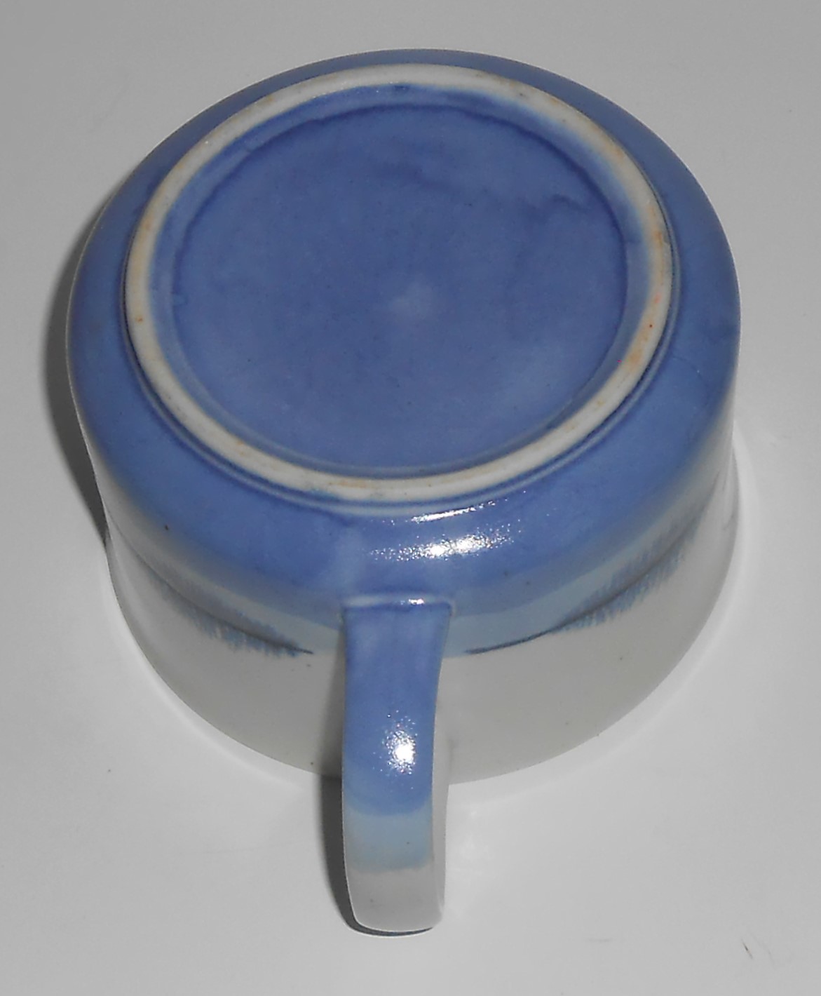 Blue White Fish On Pottery Oversize Mug
