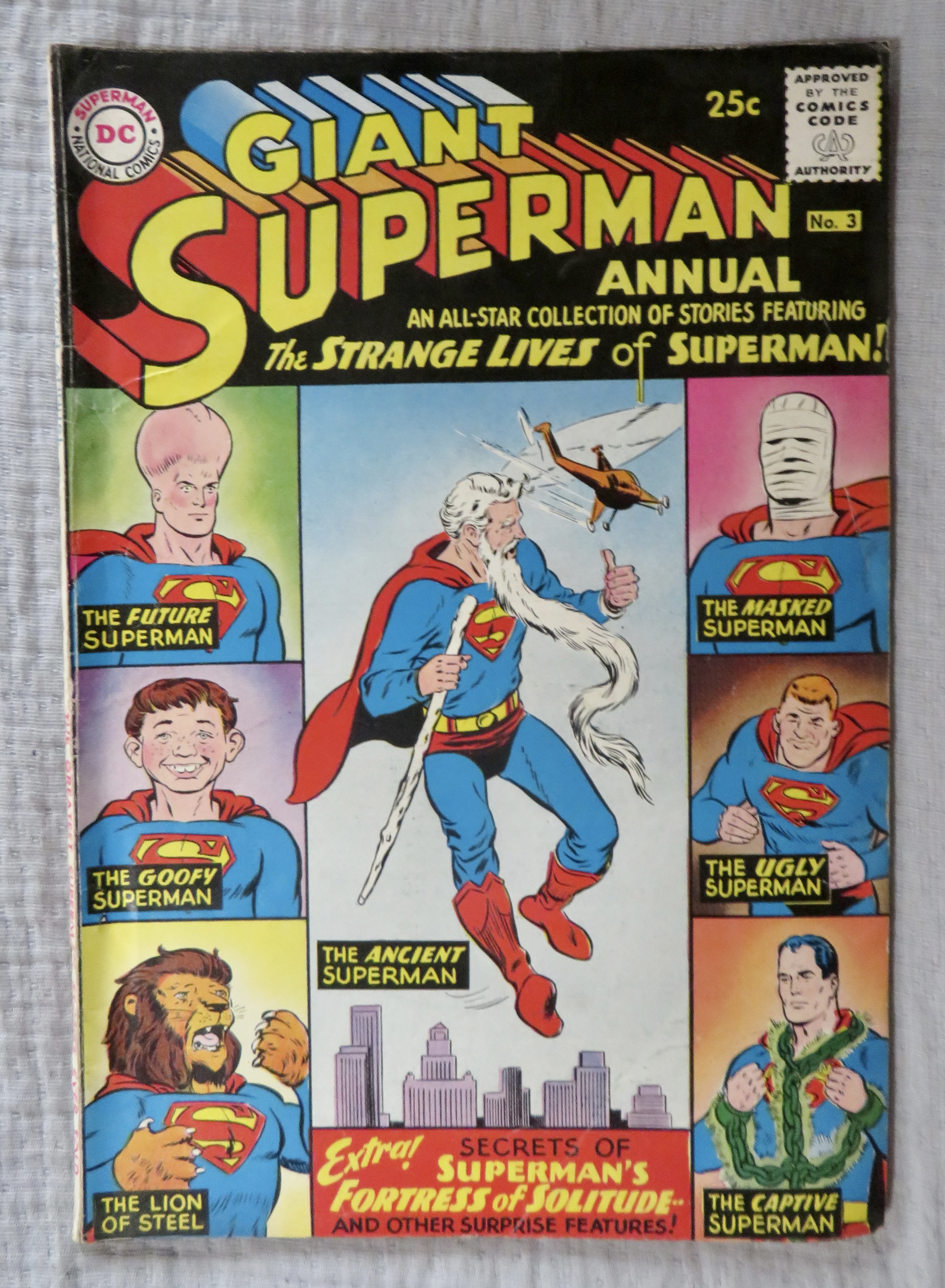 Giant Superman Annual Comic 1961 Strange Lives Superman