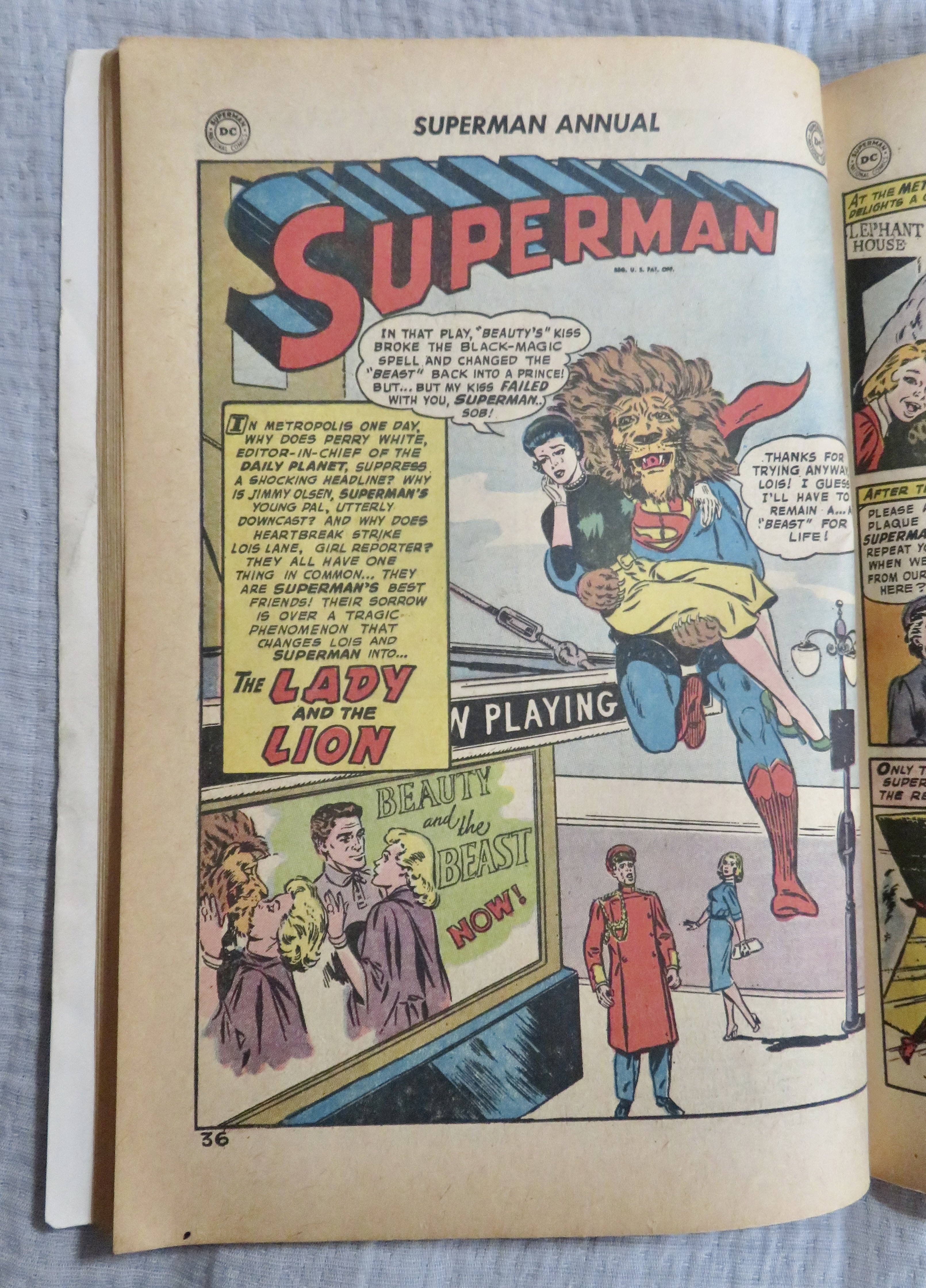 Giant Superman Annual Comic 1961 Strange Lives Superman