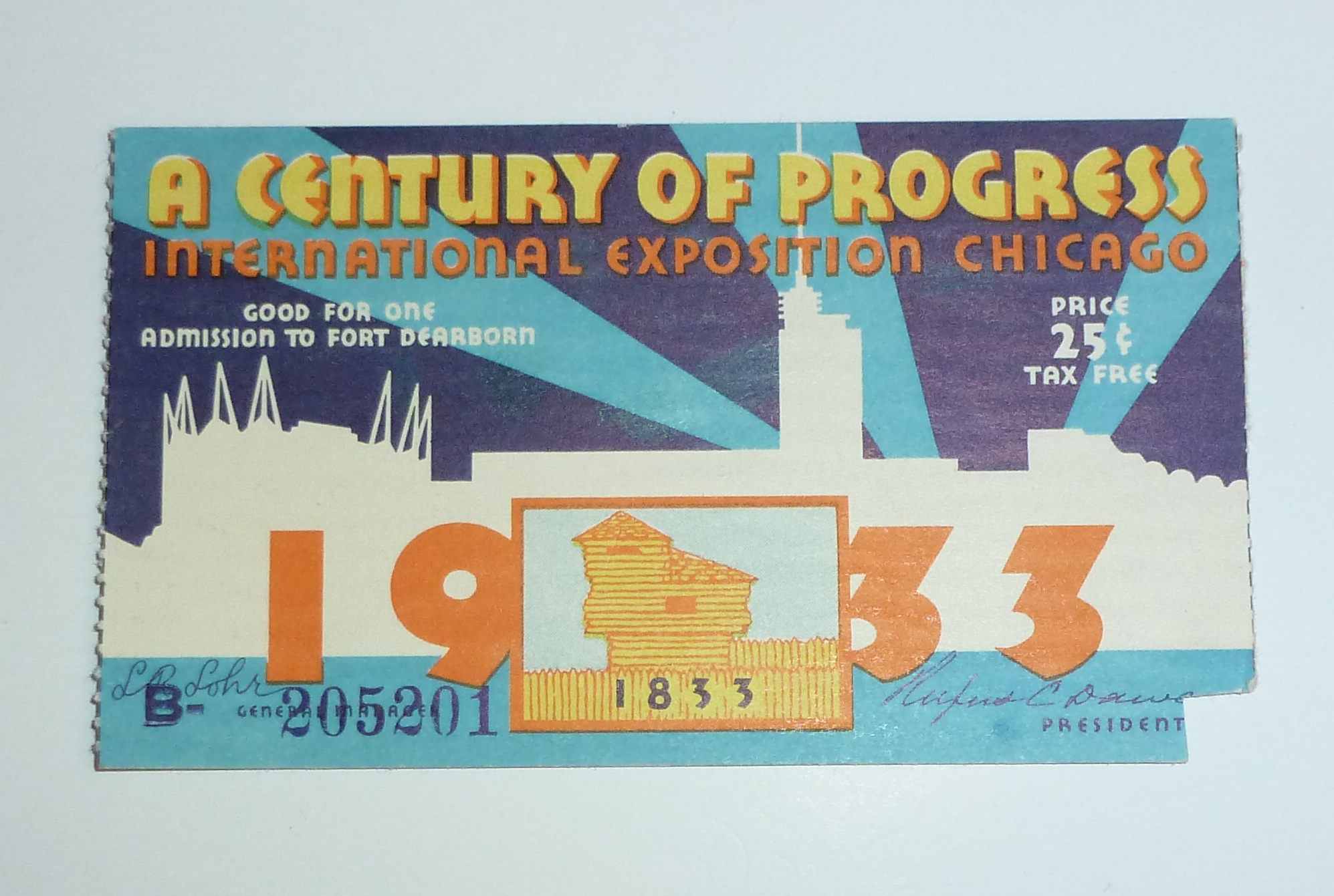 1933-34 Century of Progress Chicago Expo Ticket
