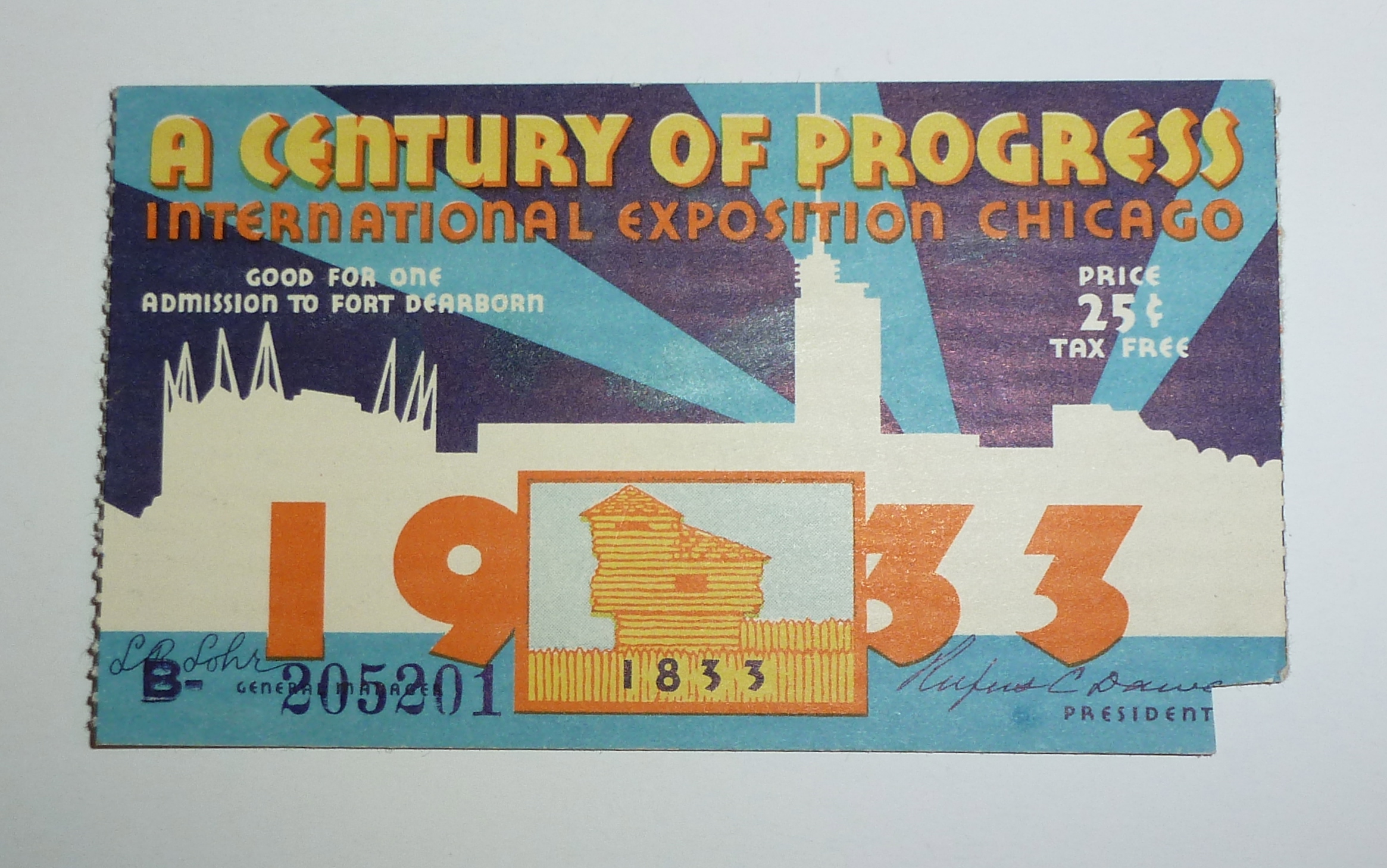 1933-34 Century of Progress Chicago Expo Ticket