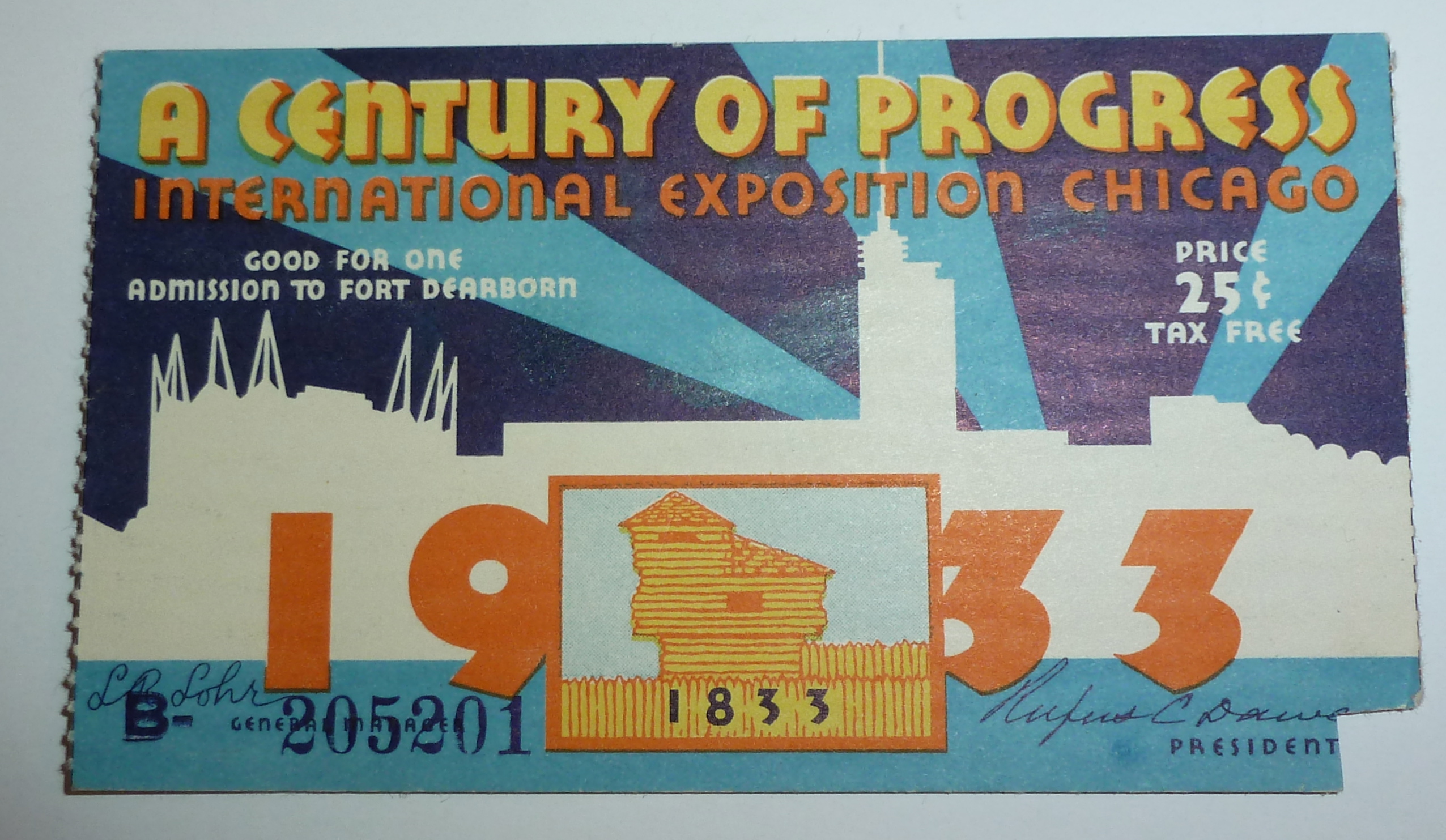 1933-34 Century of Progress Chicago Expo Ticket