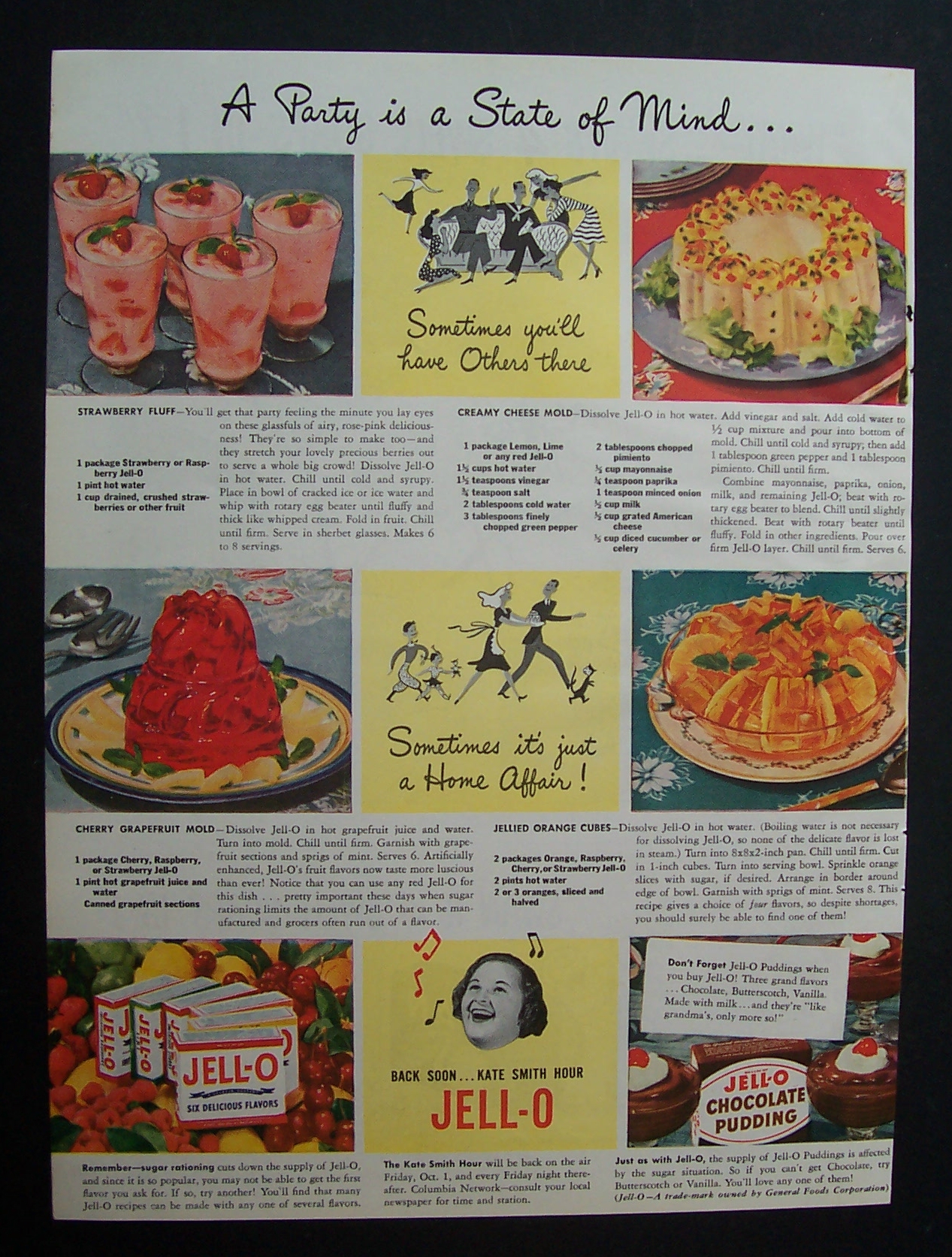 1943  Jell- O  with  Kate  Smith