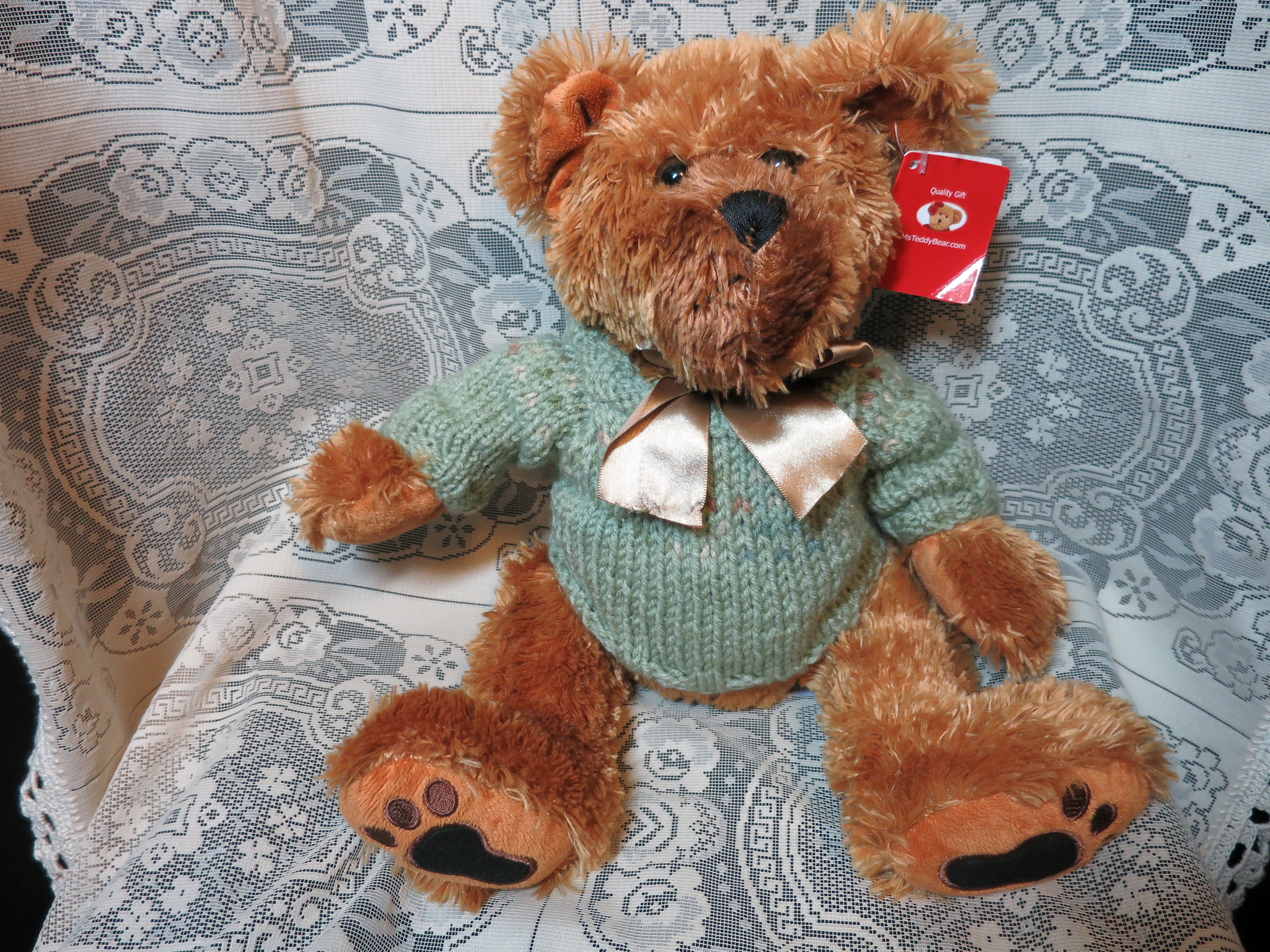 Ms Teddy Bear.Com Stuffed Plush Bear 15 inch