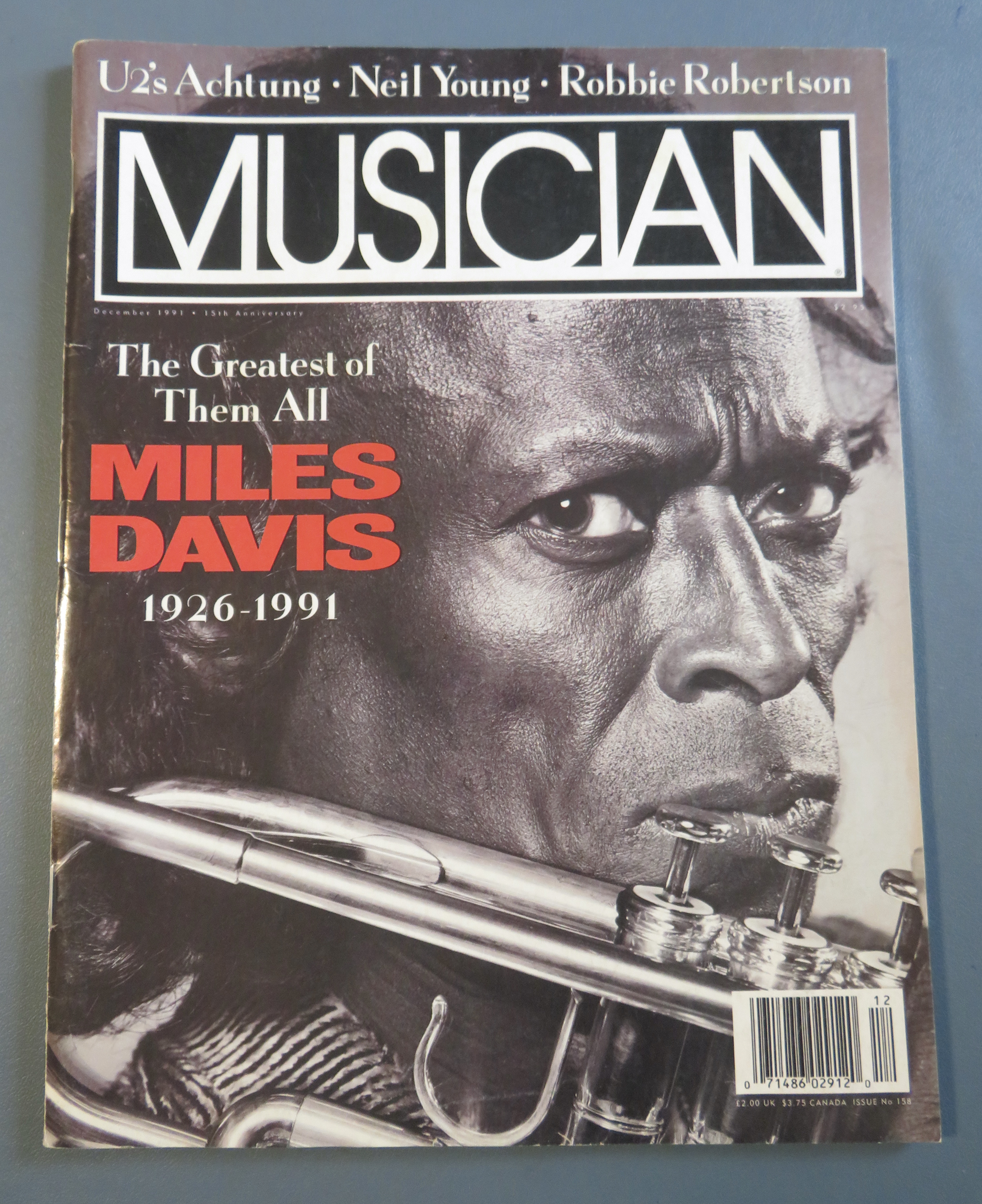 Musician Magazine December 1991 Miles Davis