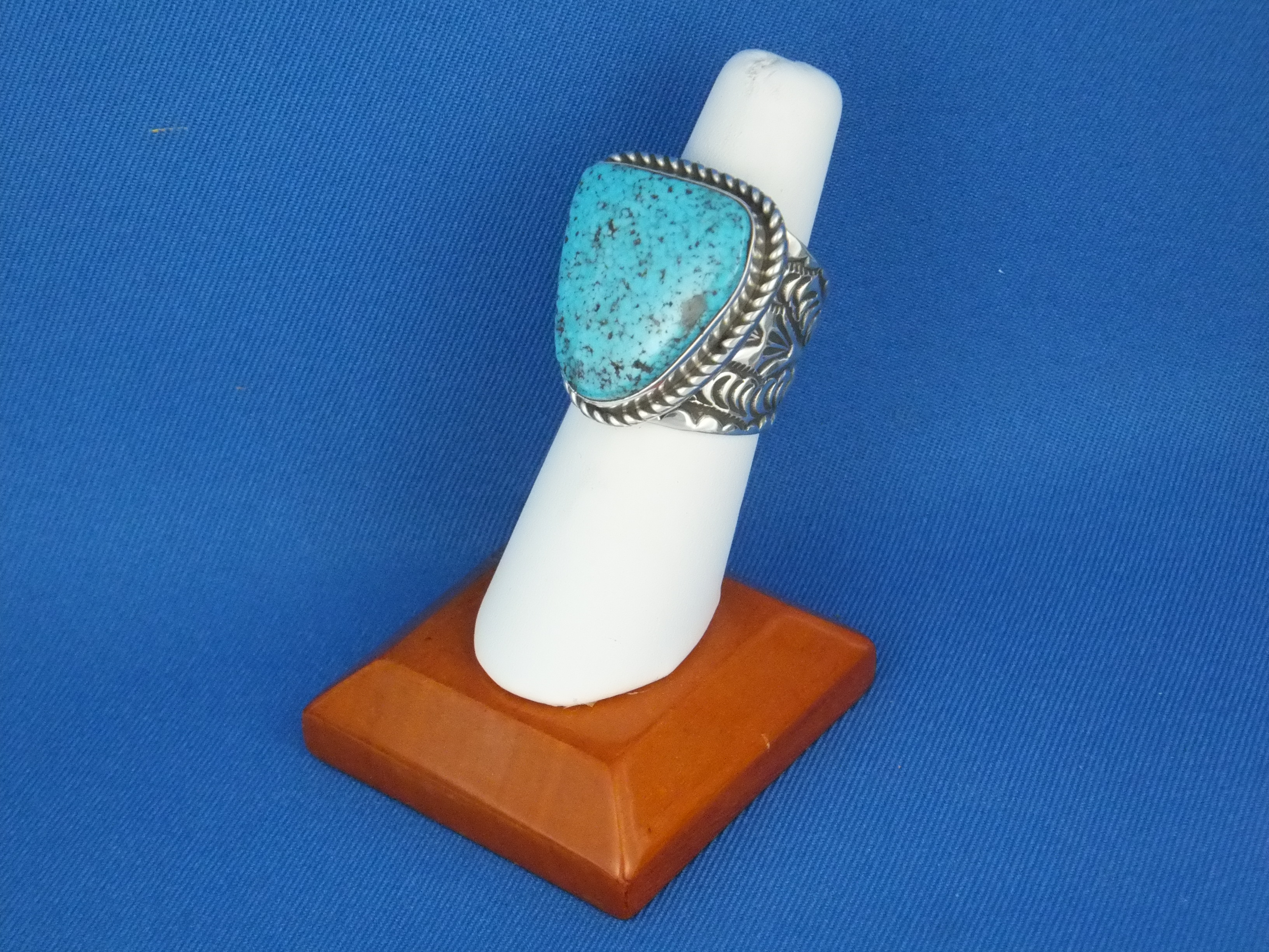 Navajo Sterling Silver Turquoise Ring ALEX SANCHEZ