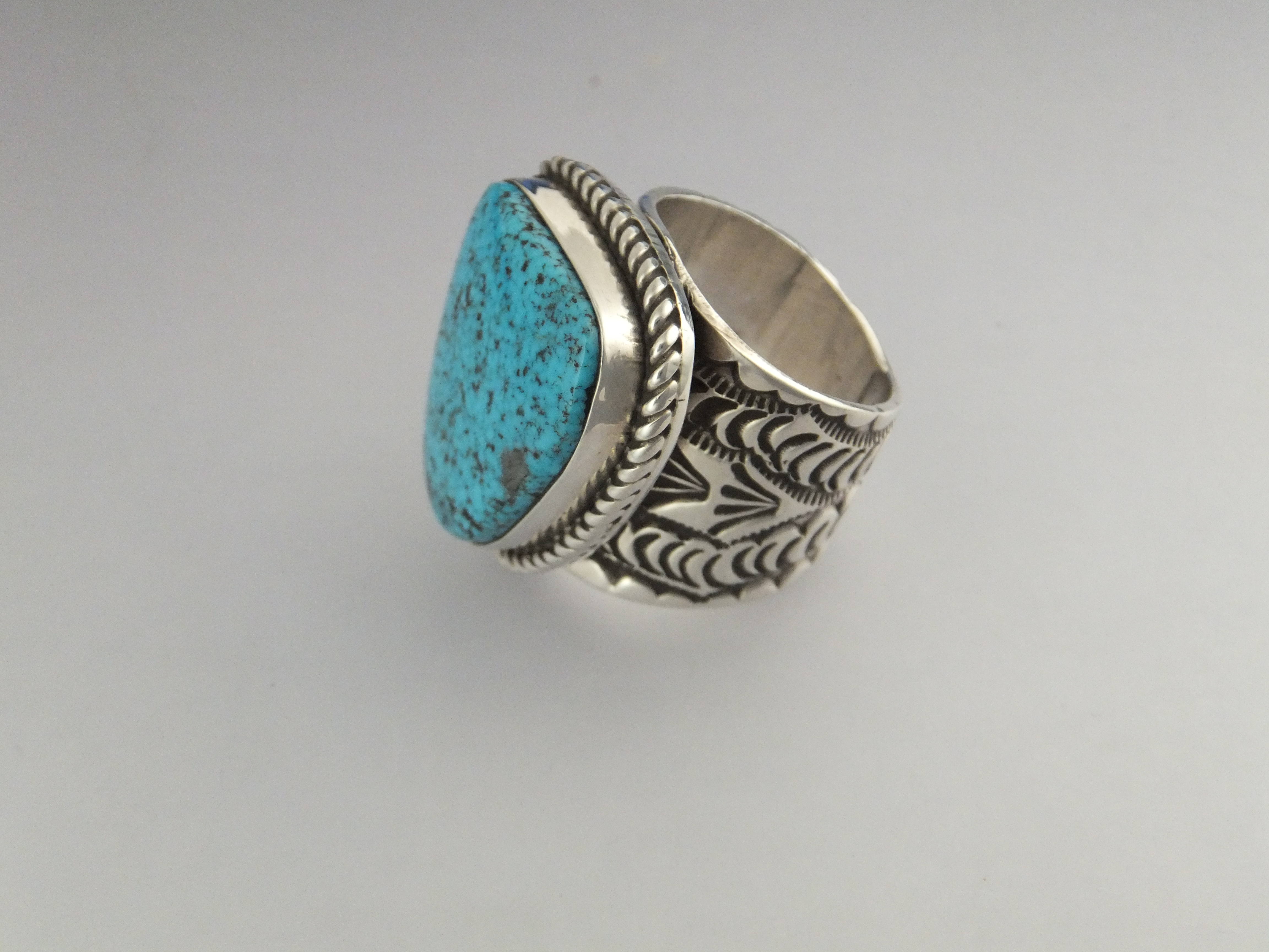 Navajo Sterling Silver Turquoise Ring ALEX SANCHEZ