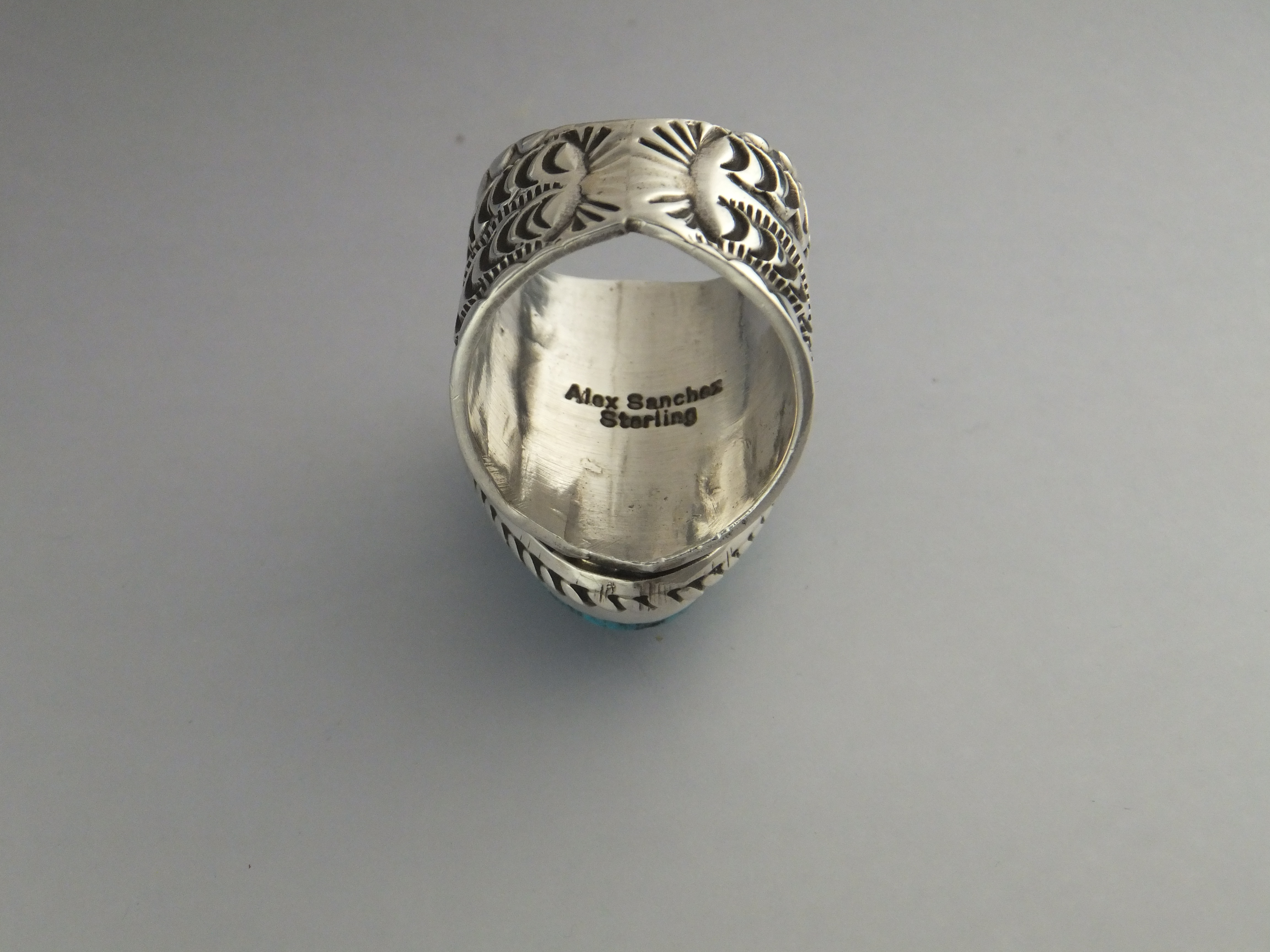 Navajo Sterling Silver Turquoise Ring ALEX SANCHEZ