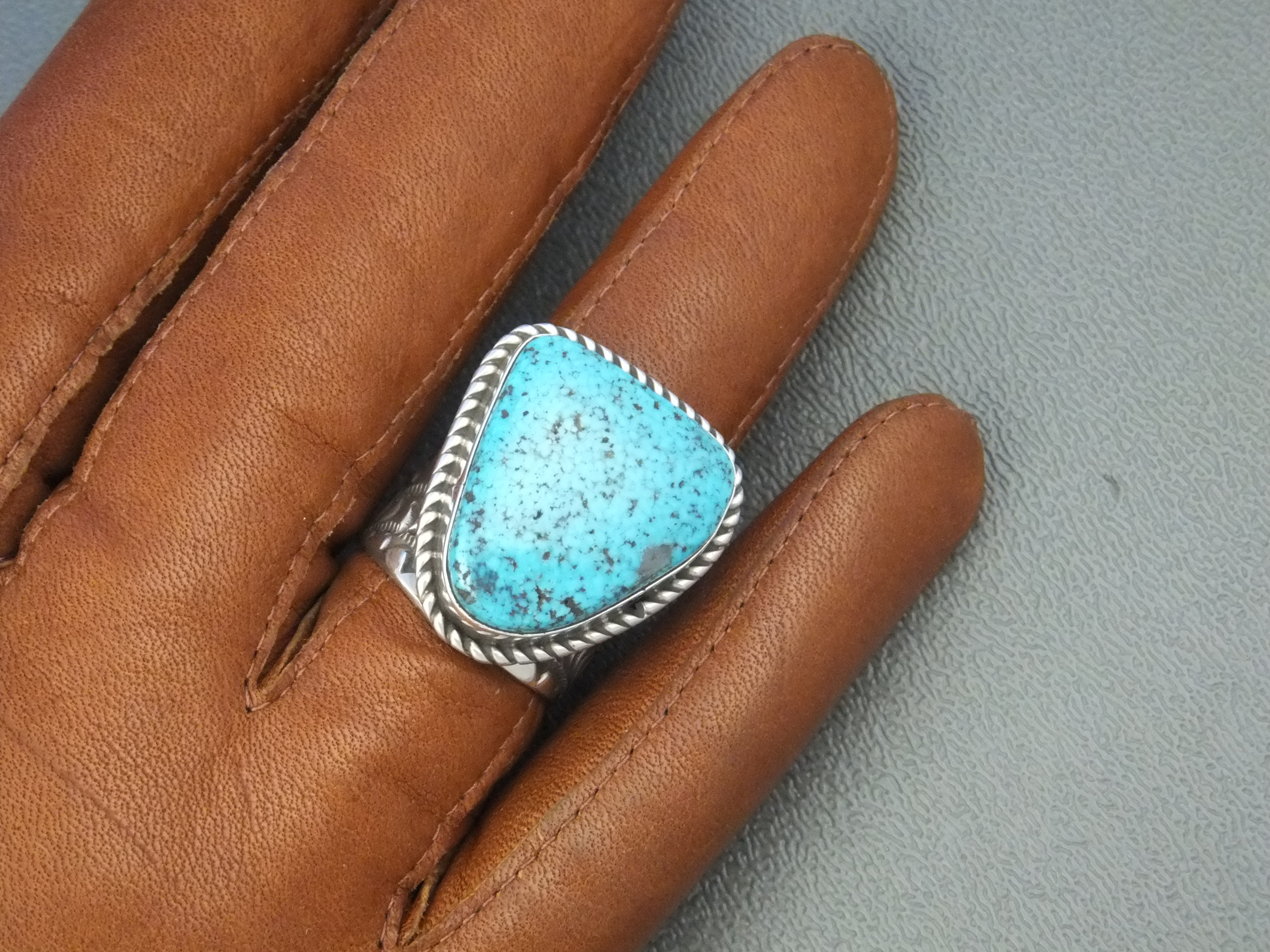 Navajo Sterling Silver Turquoise Ring ALEX SANCHEZ