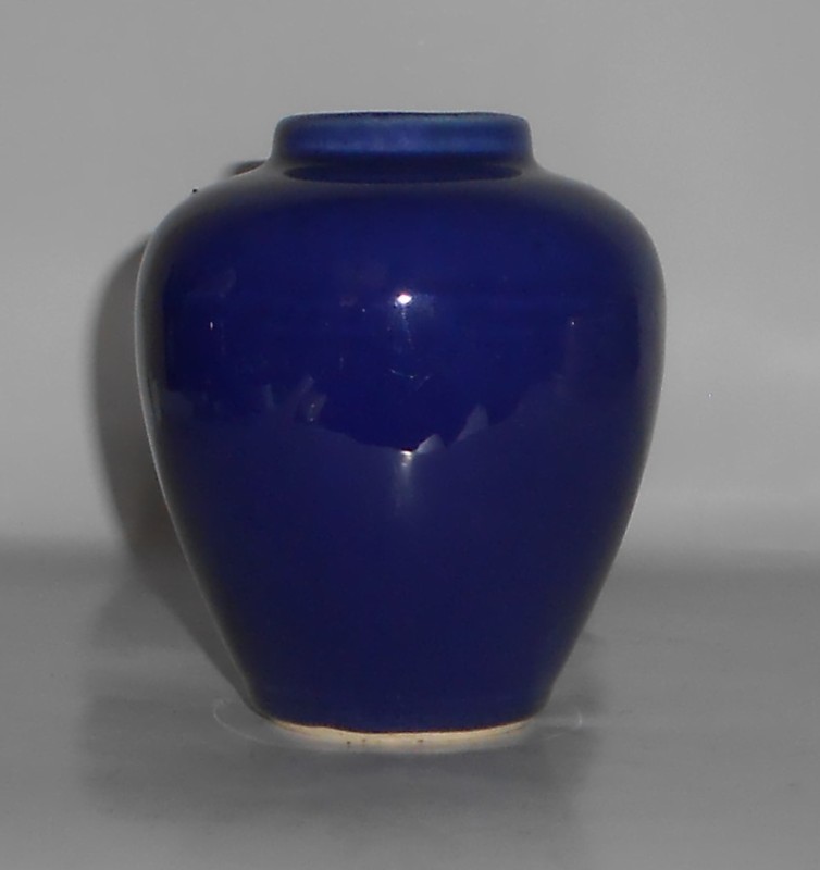 Nelson McCoy Art Pottery COBALT Mini Cabinet Oil Jar