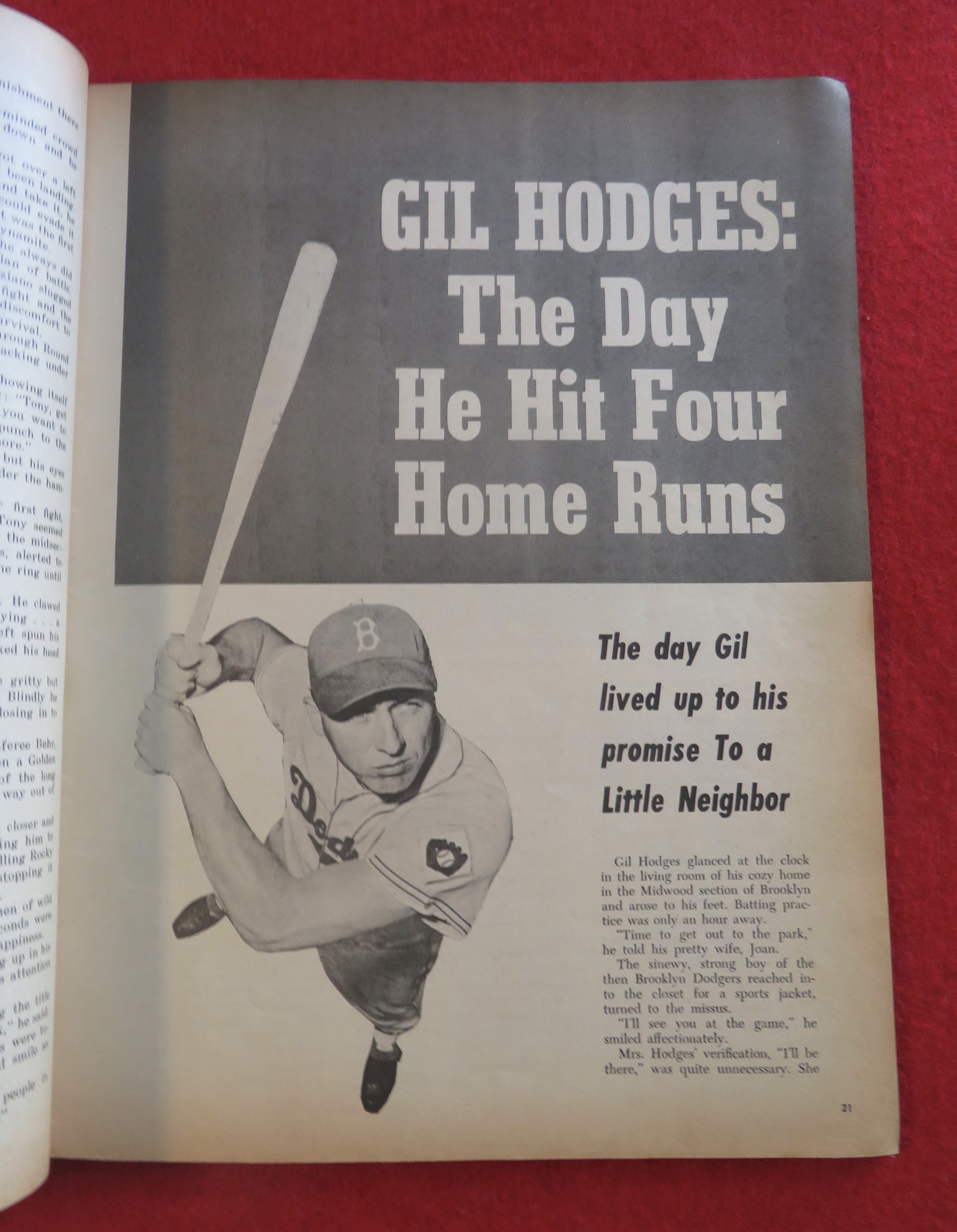 Sports Stars In Action 1962 Gil Hodges/Paul Hornung