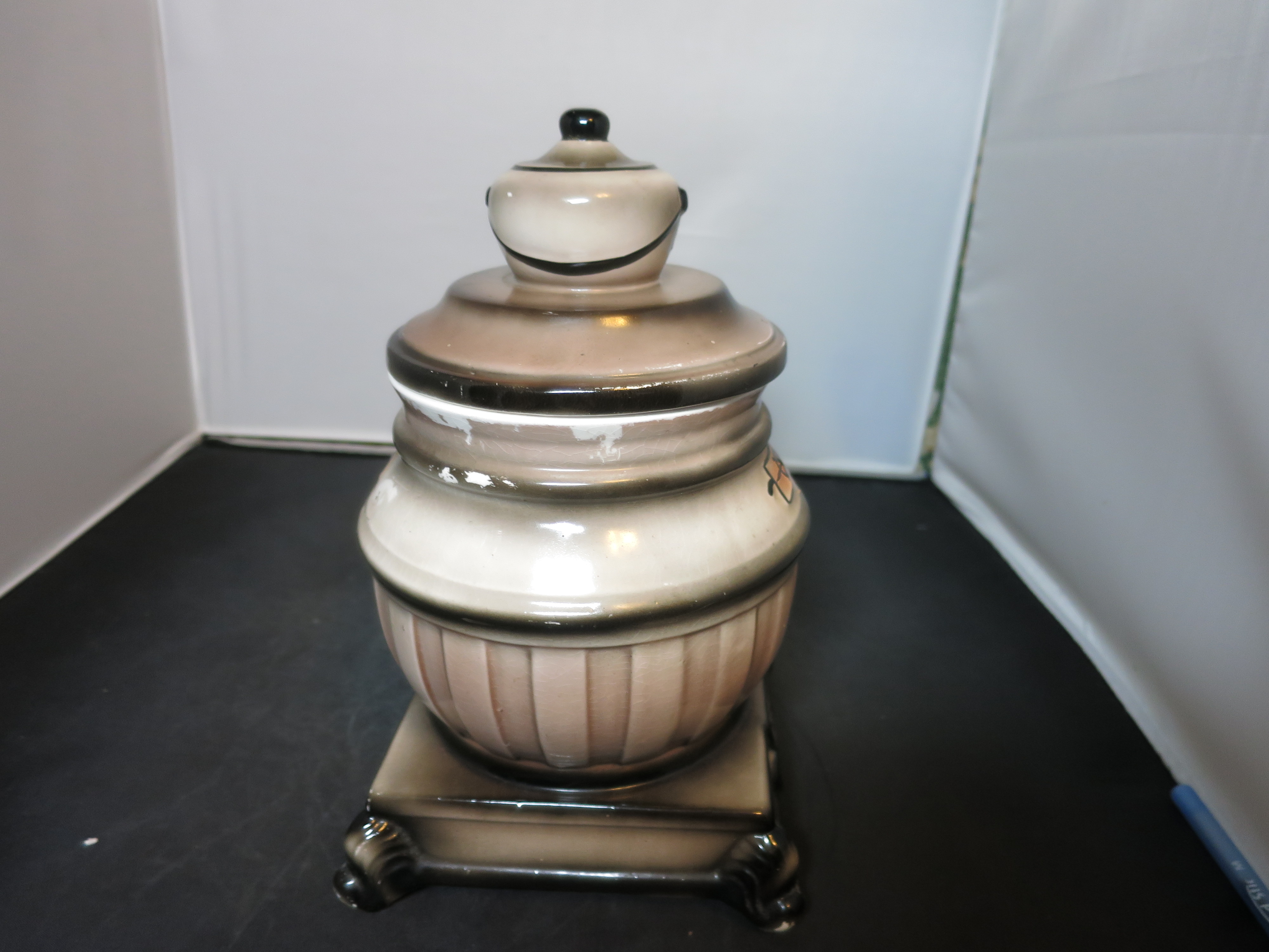 Royal Sealy Pot Belly Stove Cookie Jar Coffee Kettle