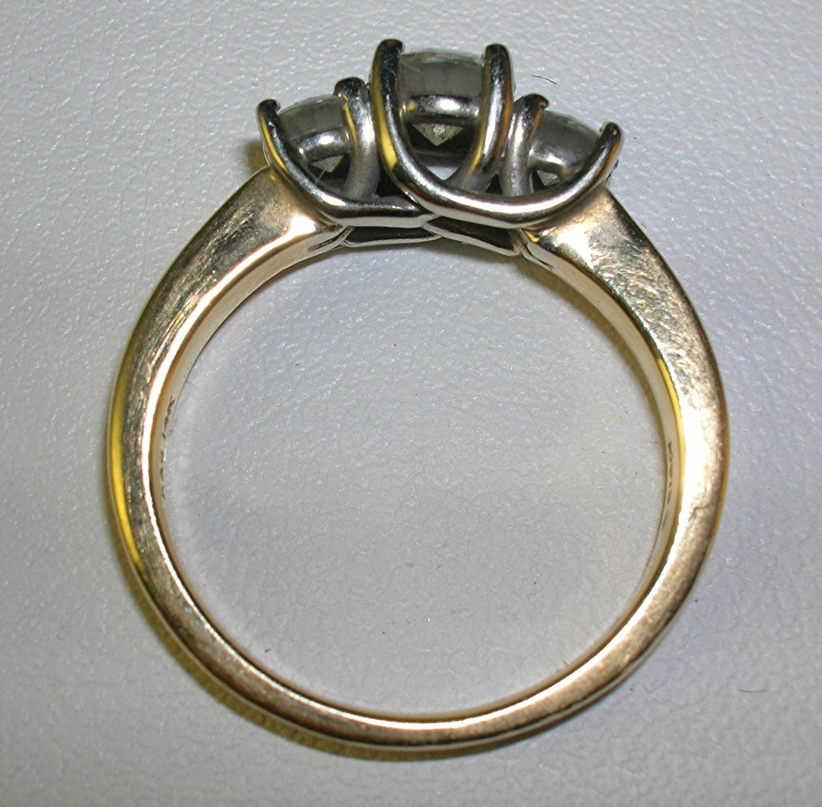 14K Yellow Gold Moissanite Anniversary Ring