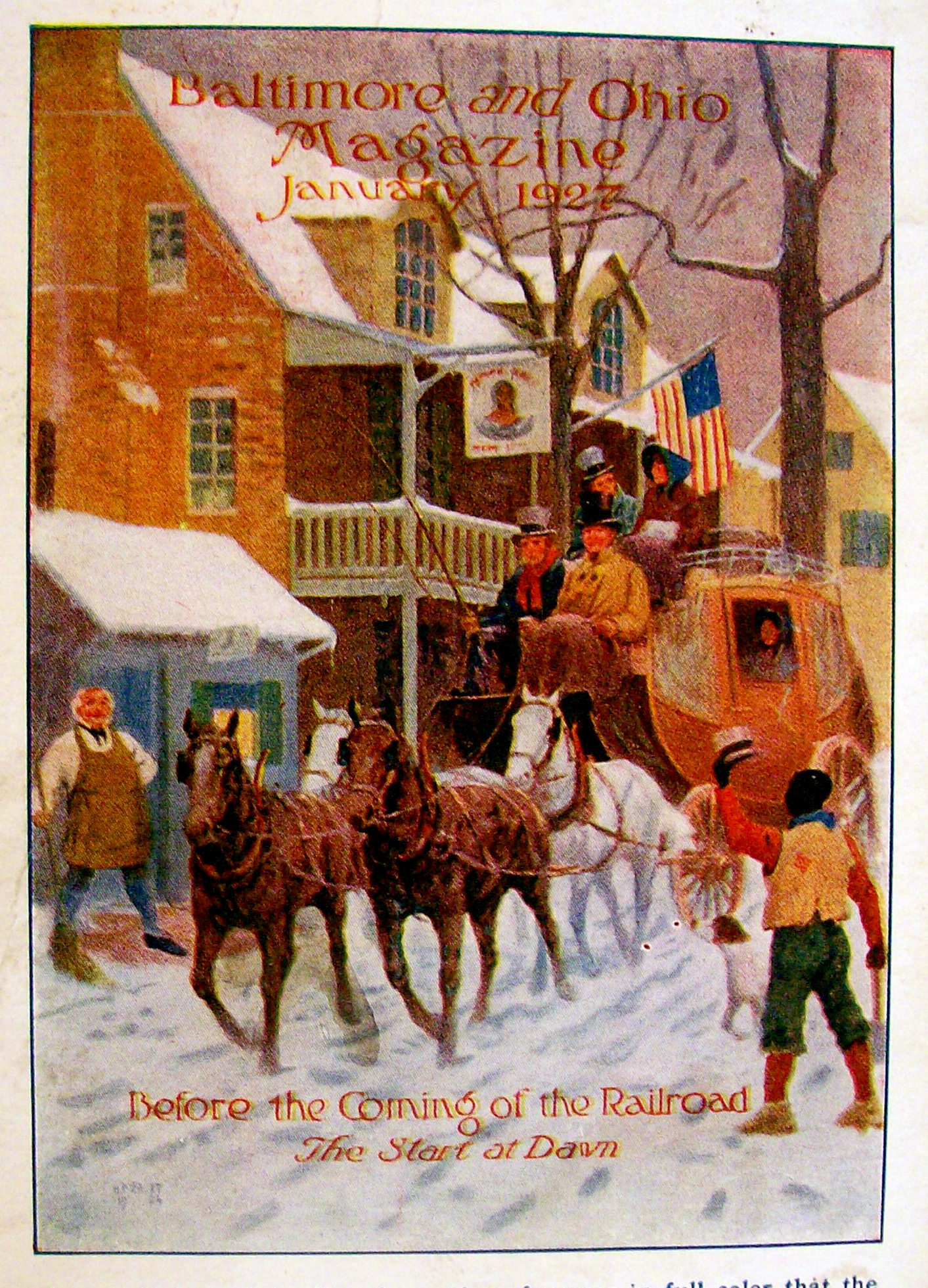 Postcard of Before Coming Of Railroad By Herbert Stitt