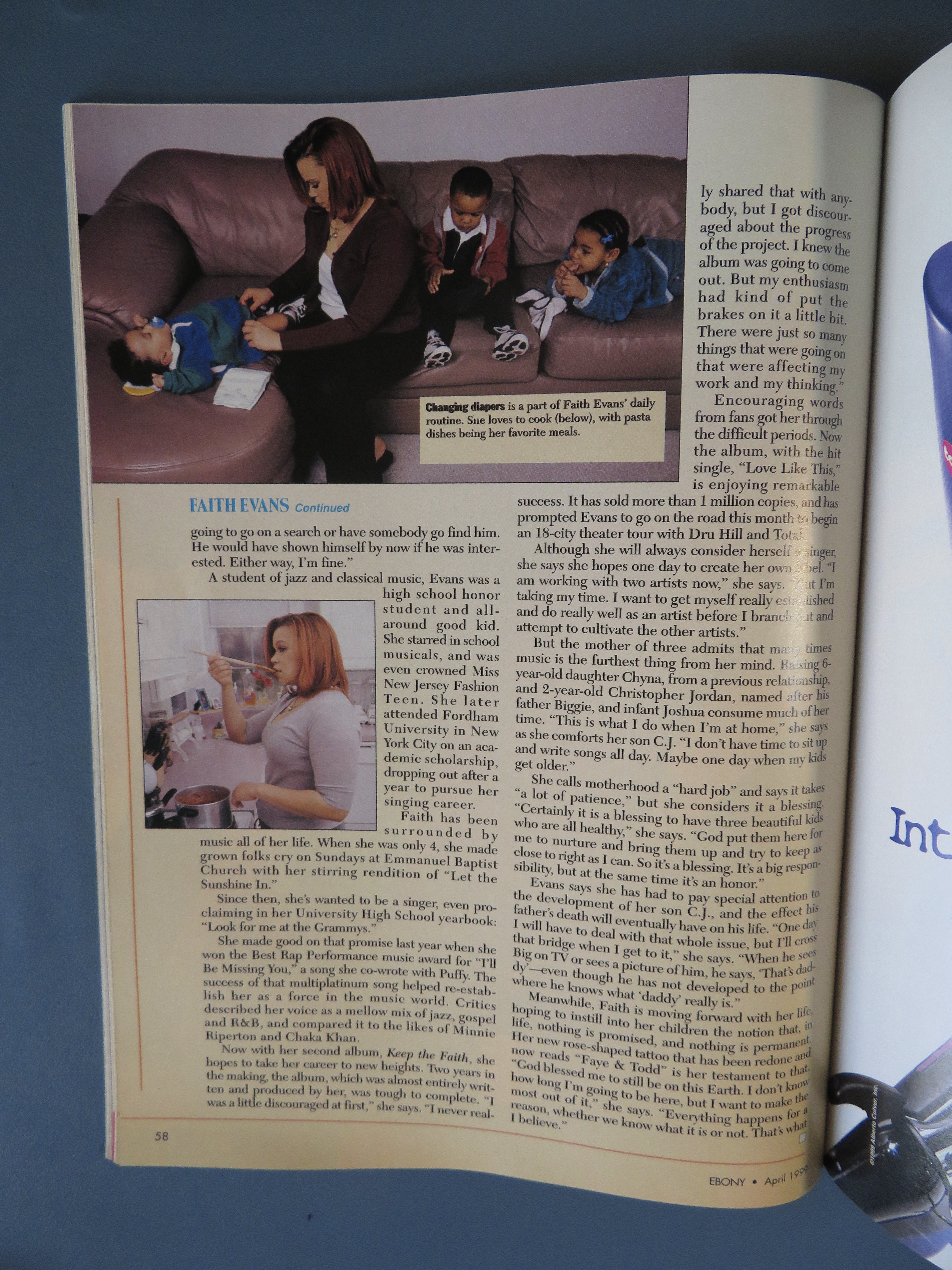 Ebony Magazine - April 1999 - Faith Evans