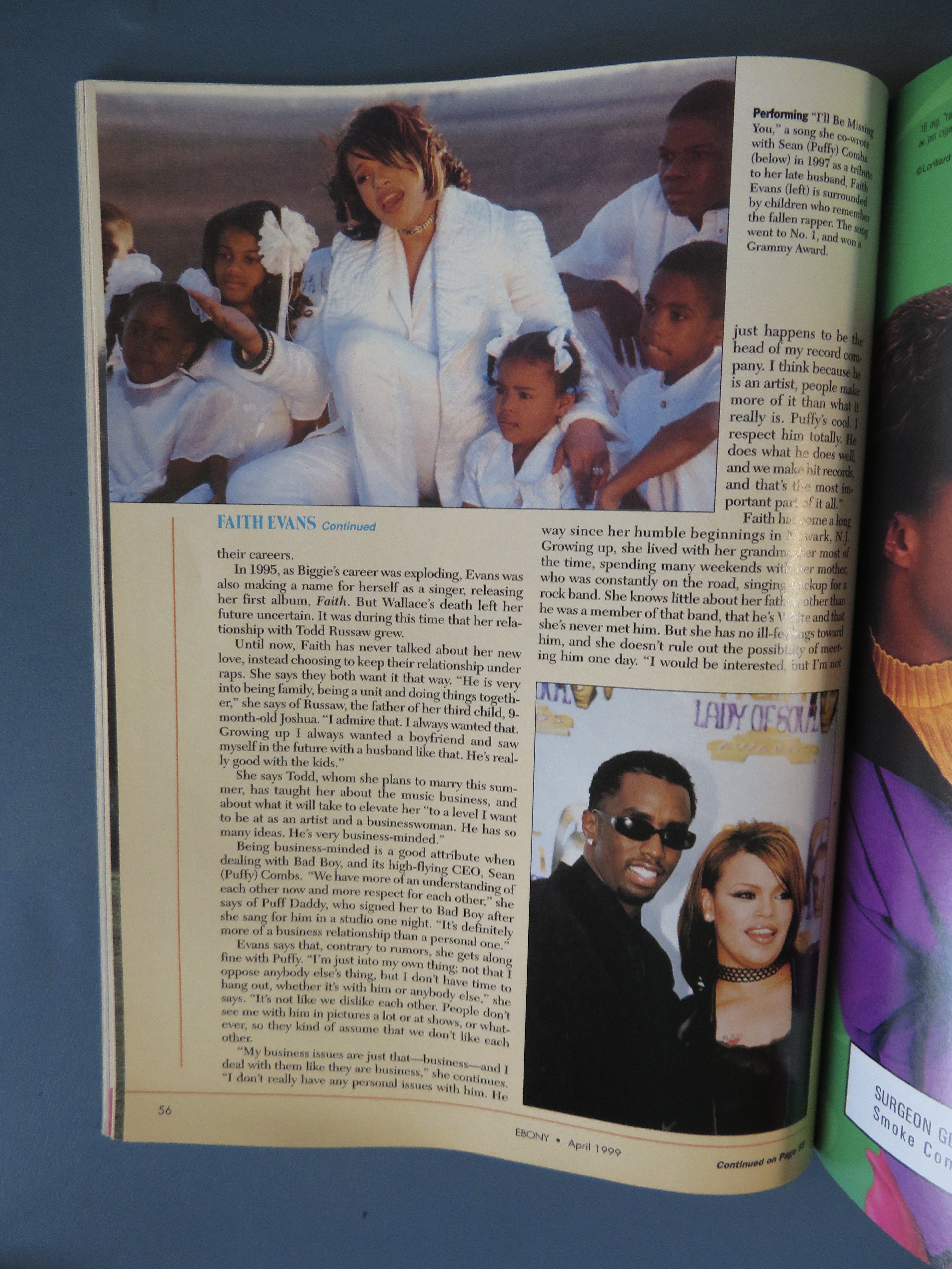 Ebony Magazine - April 1999 - Faith Evans