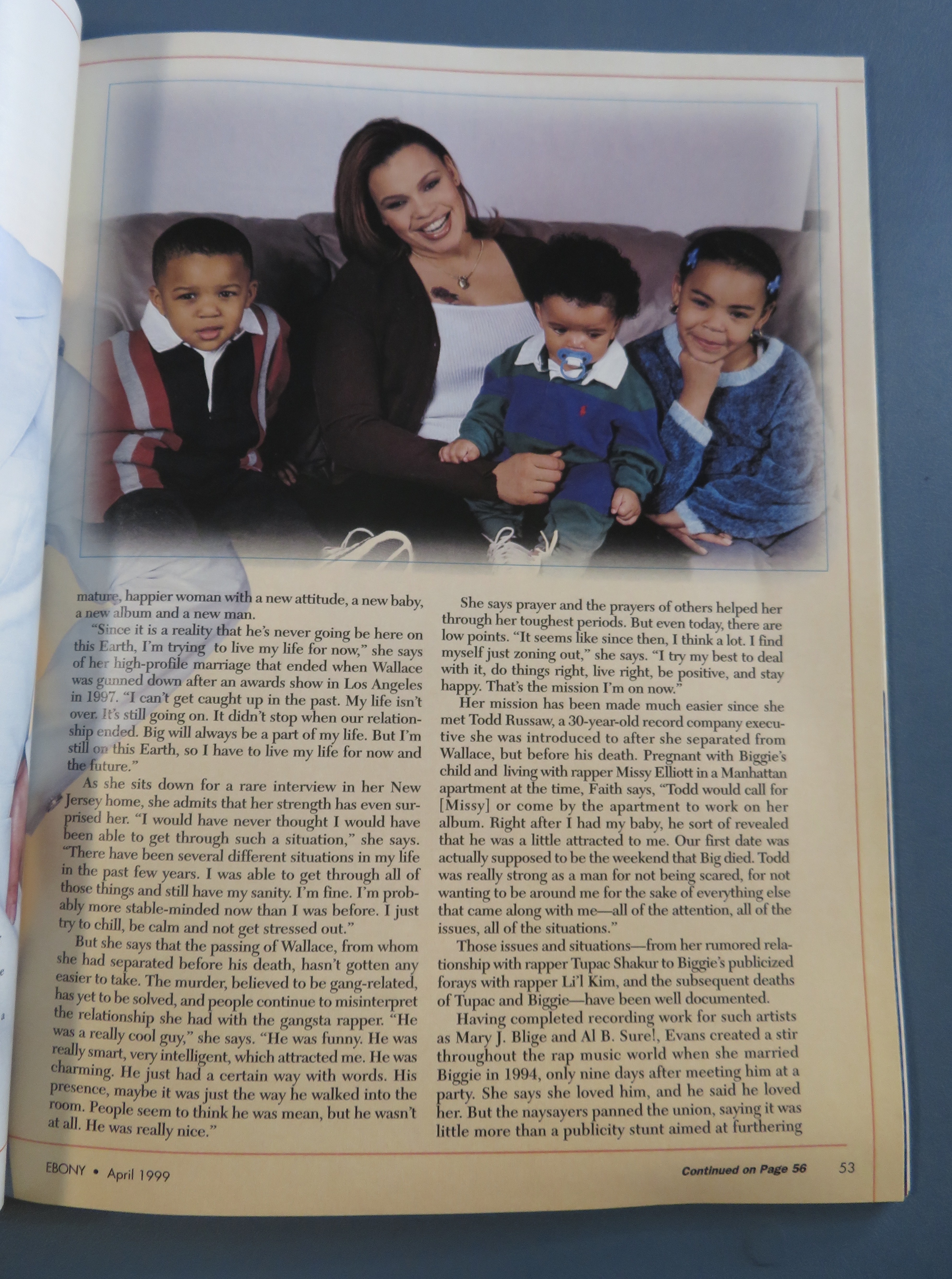 Ebony Magazine - April 1999 - Faith Evans
