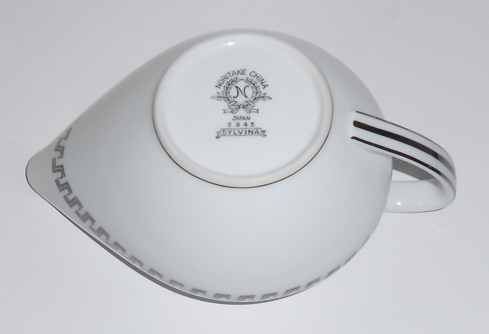 Noritake Porcelain China 5945 Sylvina Platinum Creamer