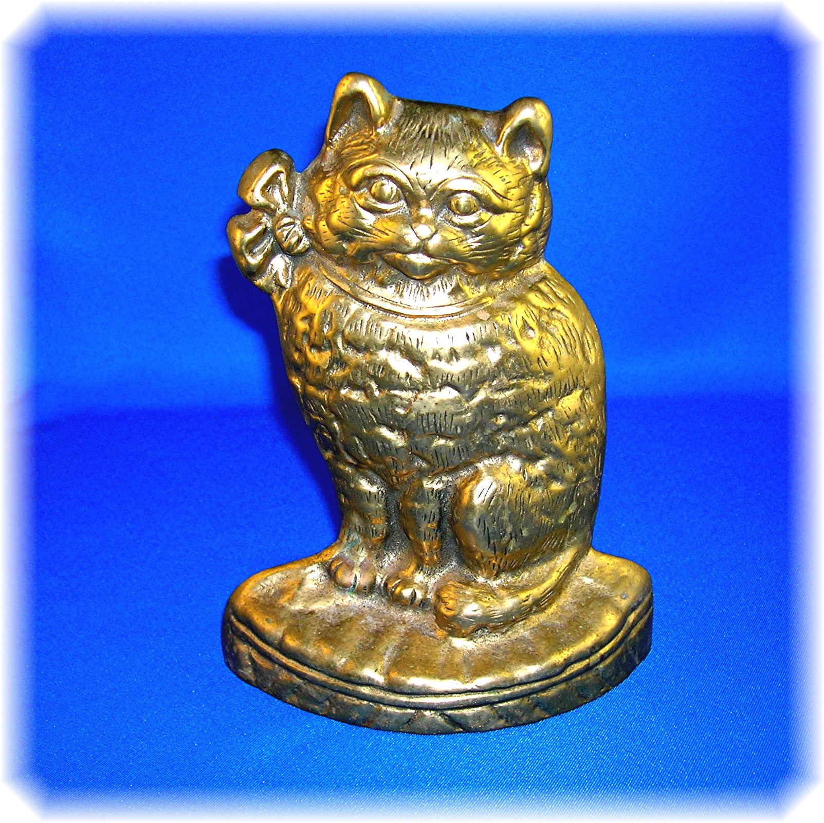 Brass Cat Door Stop ...................