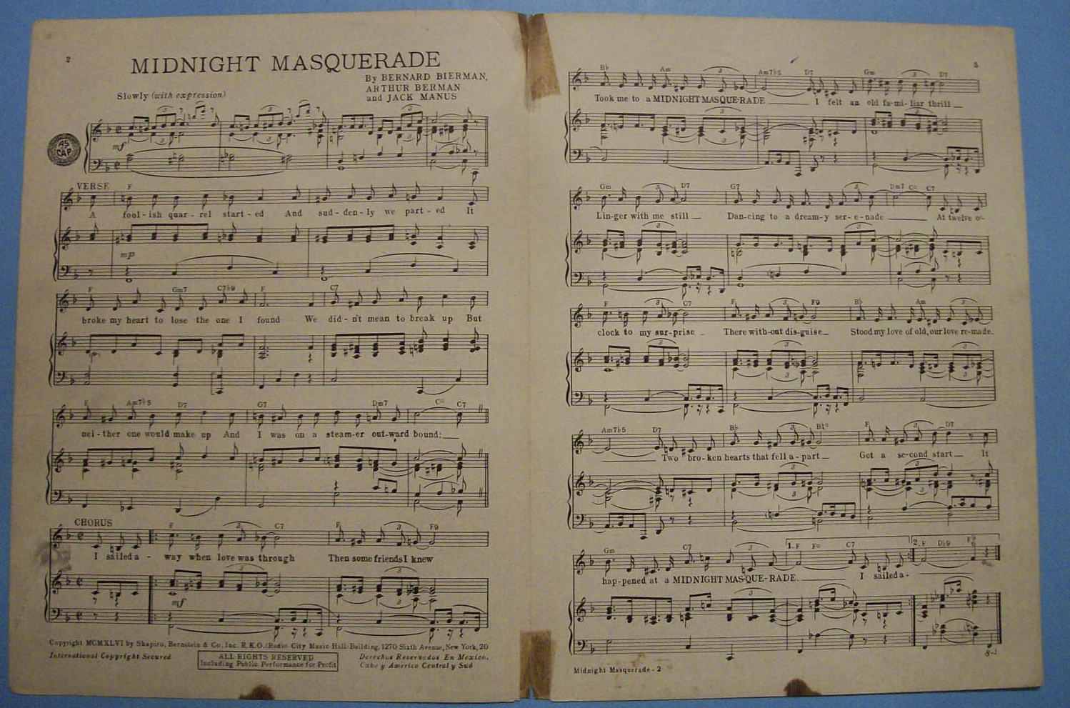 1946 Midnight Masquerade By Berman, Manus & Bierman