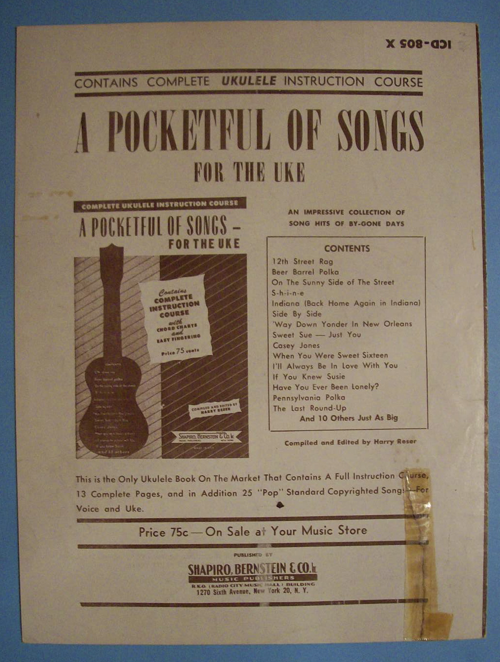 Sheet Music For 1950 A Penny A Kiss-A Penny A Hug