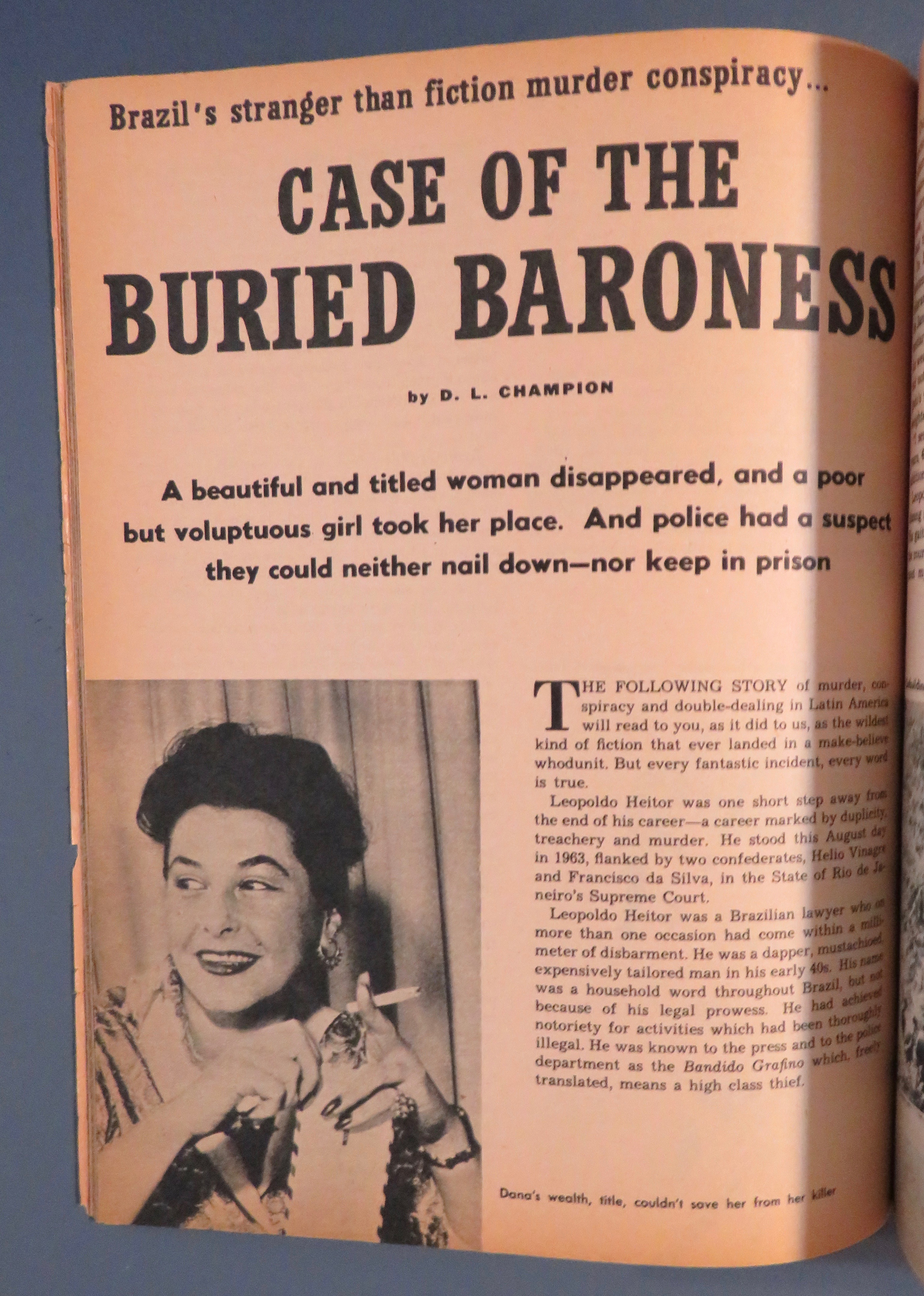 Master Detective Magazine March 1964 Buried Baroness