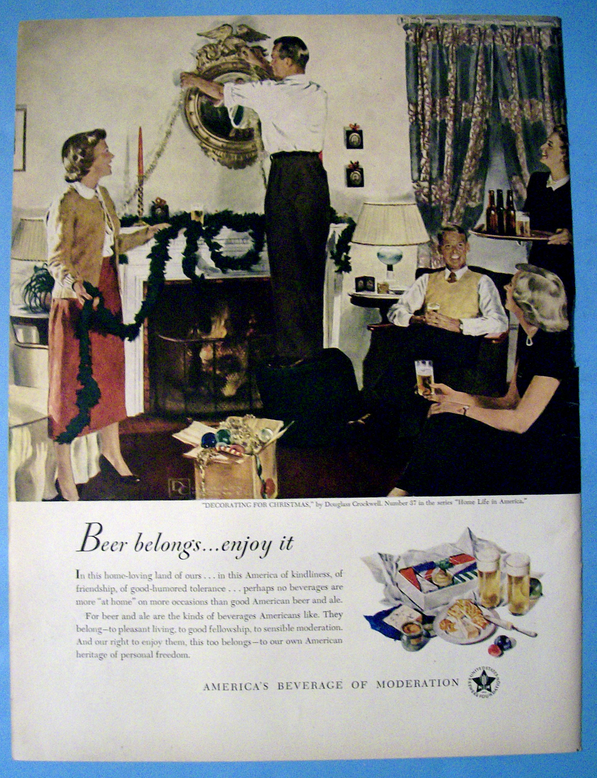 1949 Beer Belongs with Decorating For Christmas
