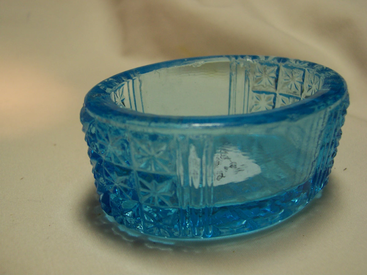 Blue Depression Glass Salt Cellar