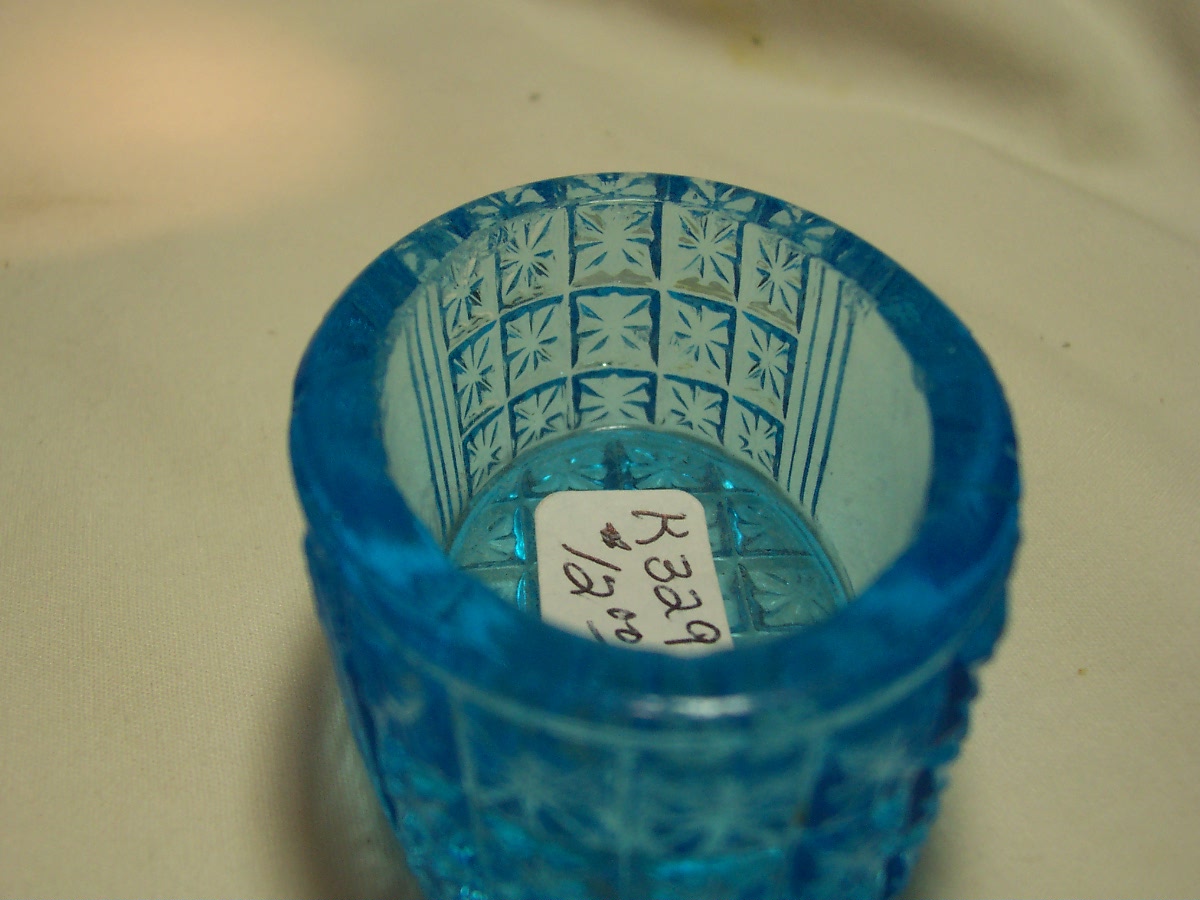 Blue Depression Glass Salt Cellar